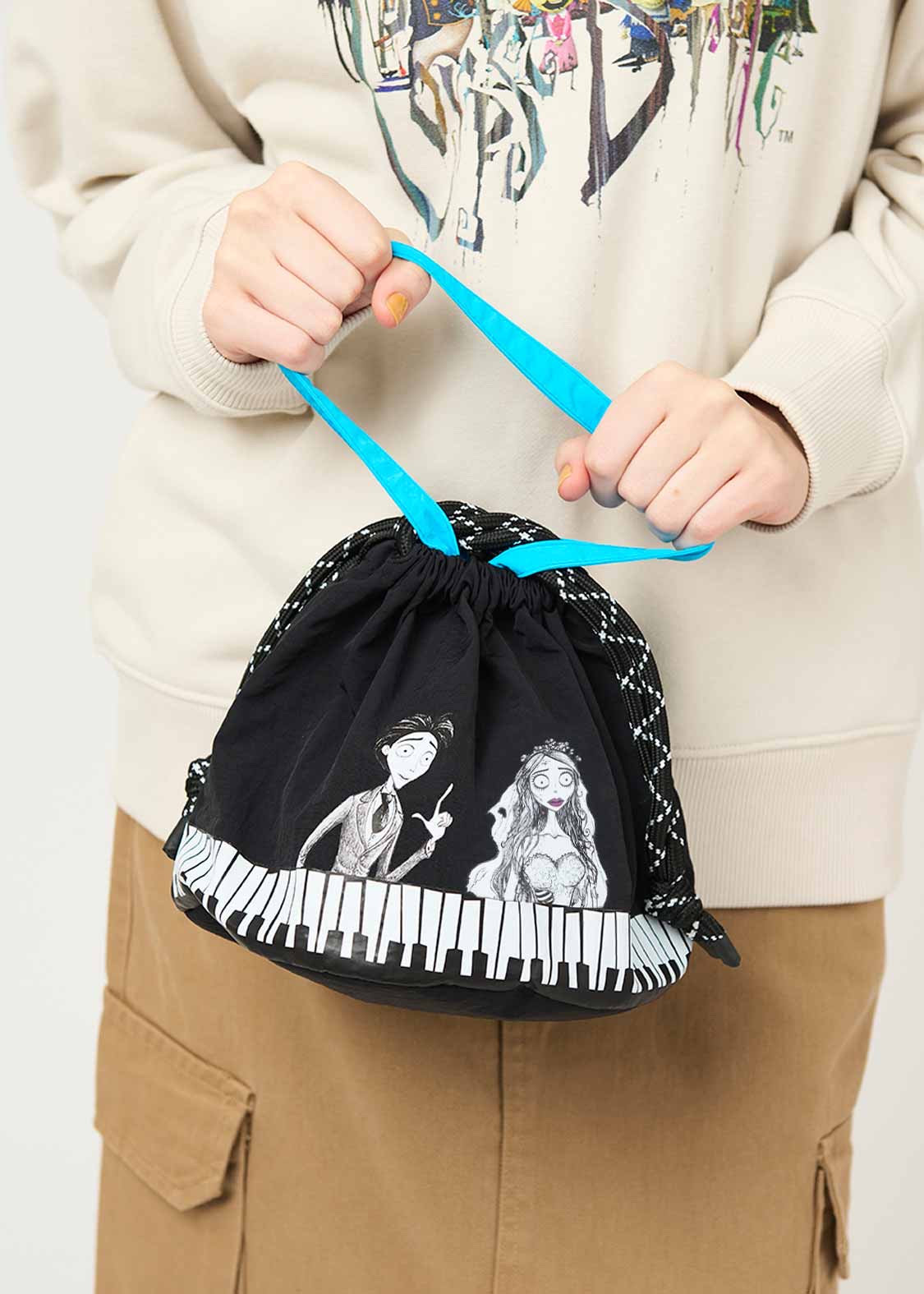 📦訂購 日本限定 graniph 怪誕屍新娘 Corpse Bride 索繩手提袋