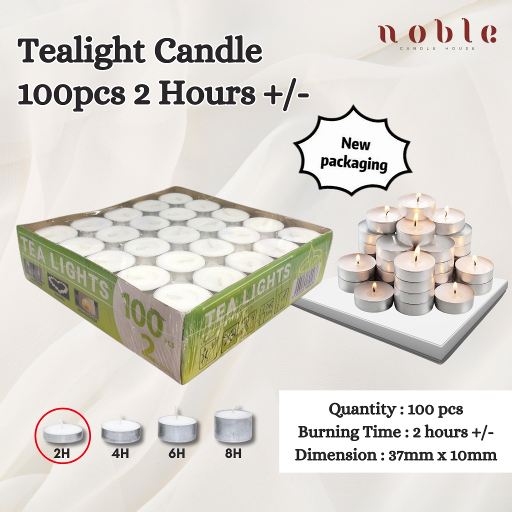 Piala Emas- Tealight Candle 100pcs/Tealight/Tea Light/Lilin 2Hrs/4Hrs/6Hrs/8Hrs