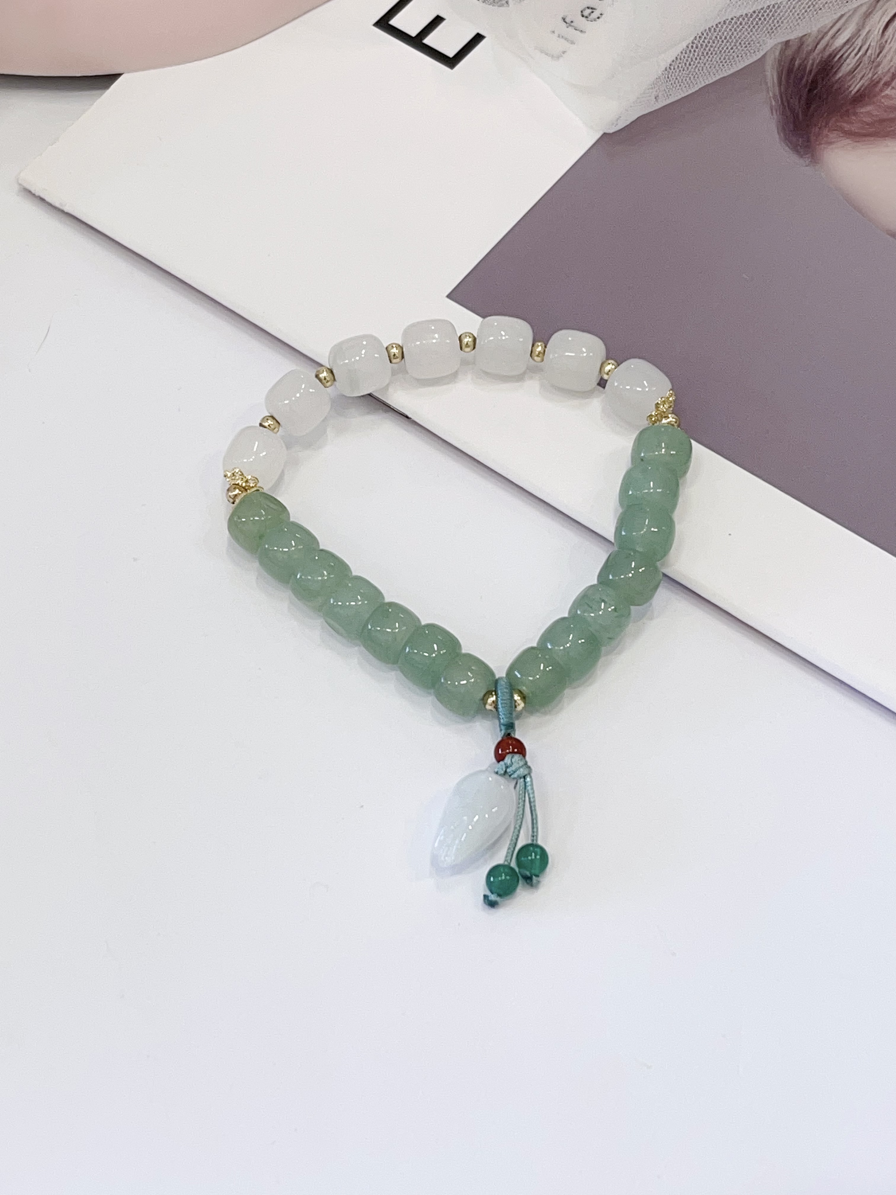 🤍💚 和田白玉 × 和田绿玉手串 Hetian White Jade & Hetian Green Jade | 8mm