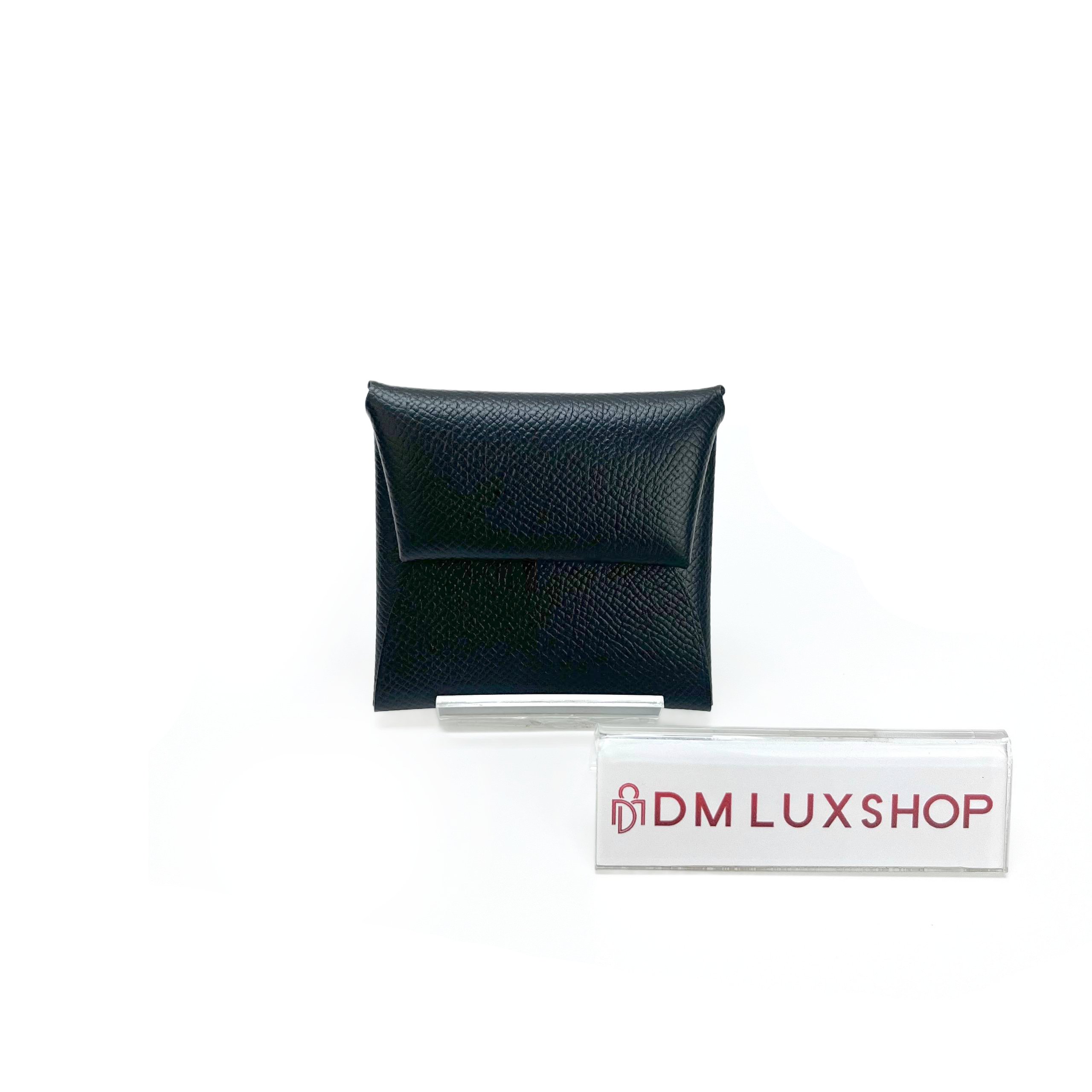 Hermes Bastia Change Purse Noir PHW (Stamp U, Y: 2022)