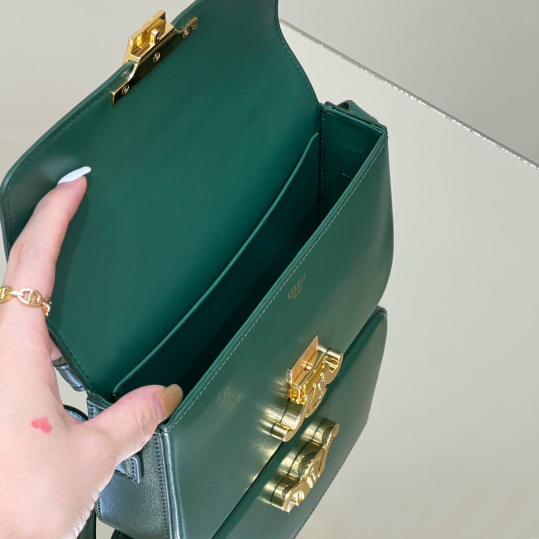 🔥大货实拍图 𝗖𝗘𝗟𝗜𝗡𝗘 ♥ 𝗧𝗥𝗜𝗢𝗠𝗣𝗛𝗘 𝗦𝗛𝗢𝗨𝗟𝗗𝗘𝗥 𝗕𝗔𝗚 型号：194143 尺寸：20*10*4cm