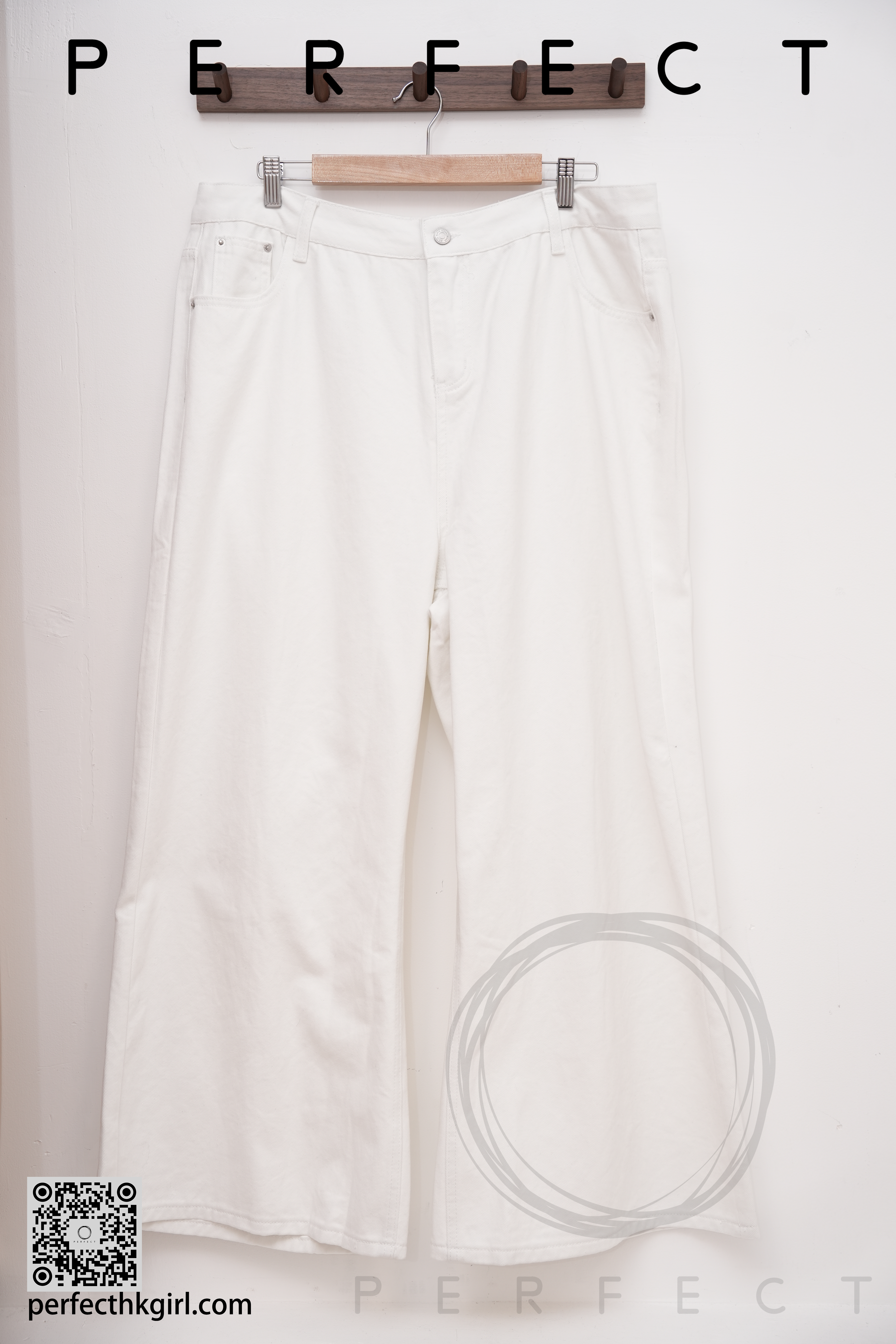 P0038_人氣皇爆單唔洗燙修長四季牛仔褲（百搭白色）