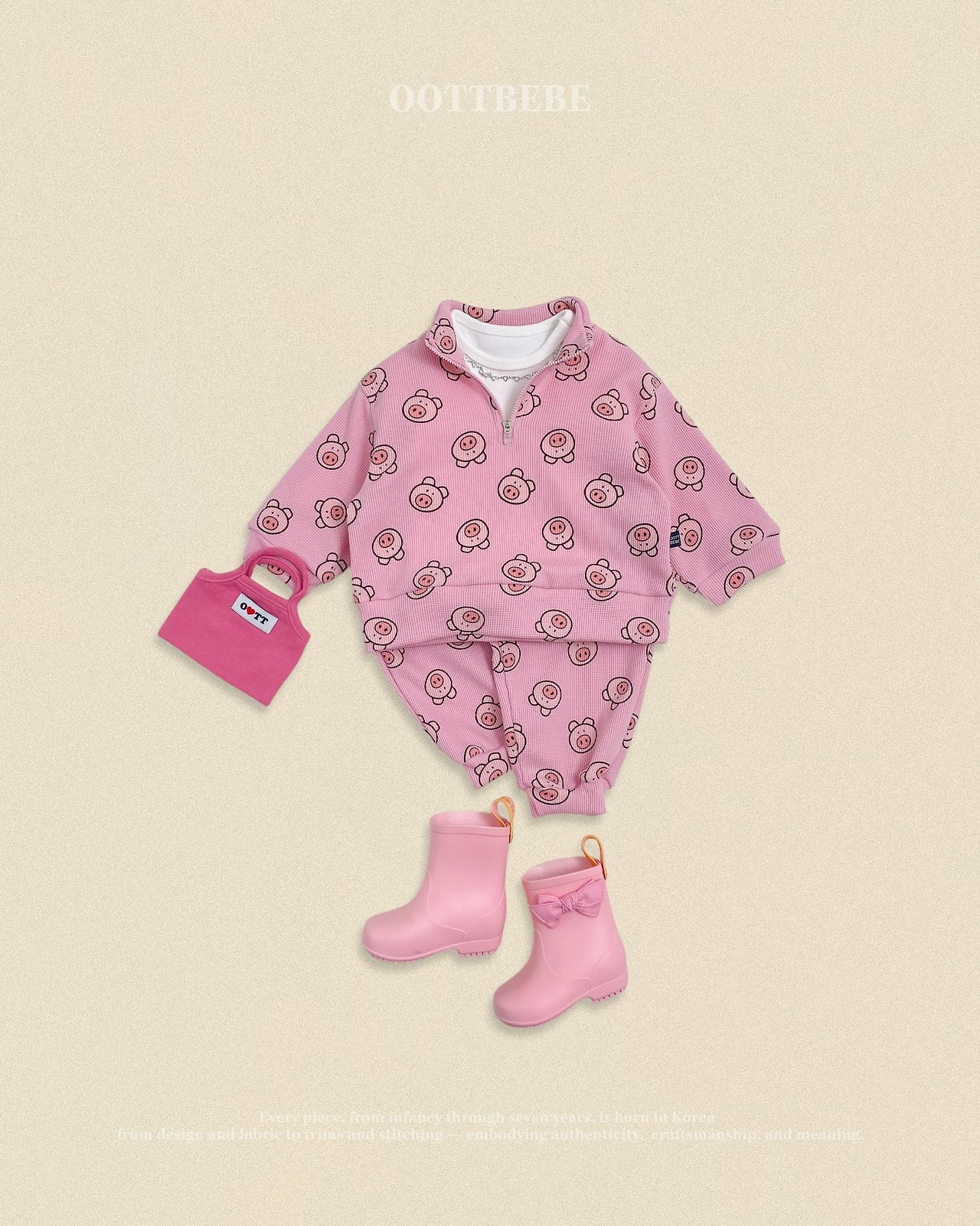 OOTT | Little Farm Waffle Anorak set