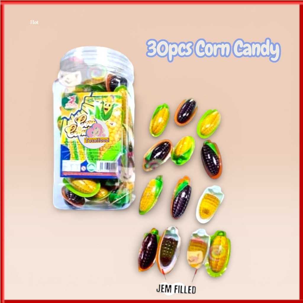 30pcs Loong Loong Corn Candy Gummy soft candy dalam ada jam (HALAL)