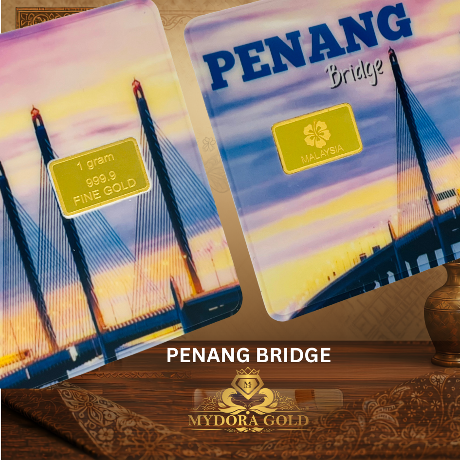 MYDORA 999.9 Gold Bar 1G Golden Landmark Series l MERDEKA SPECIAL