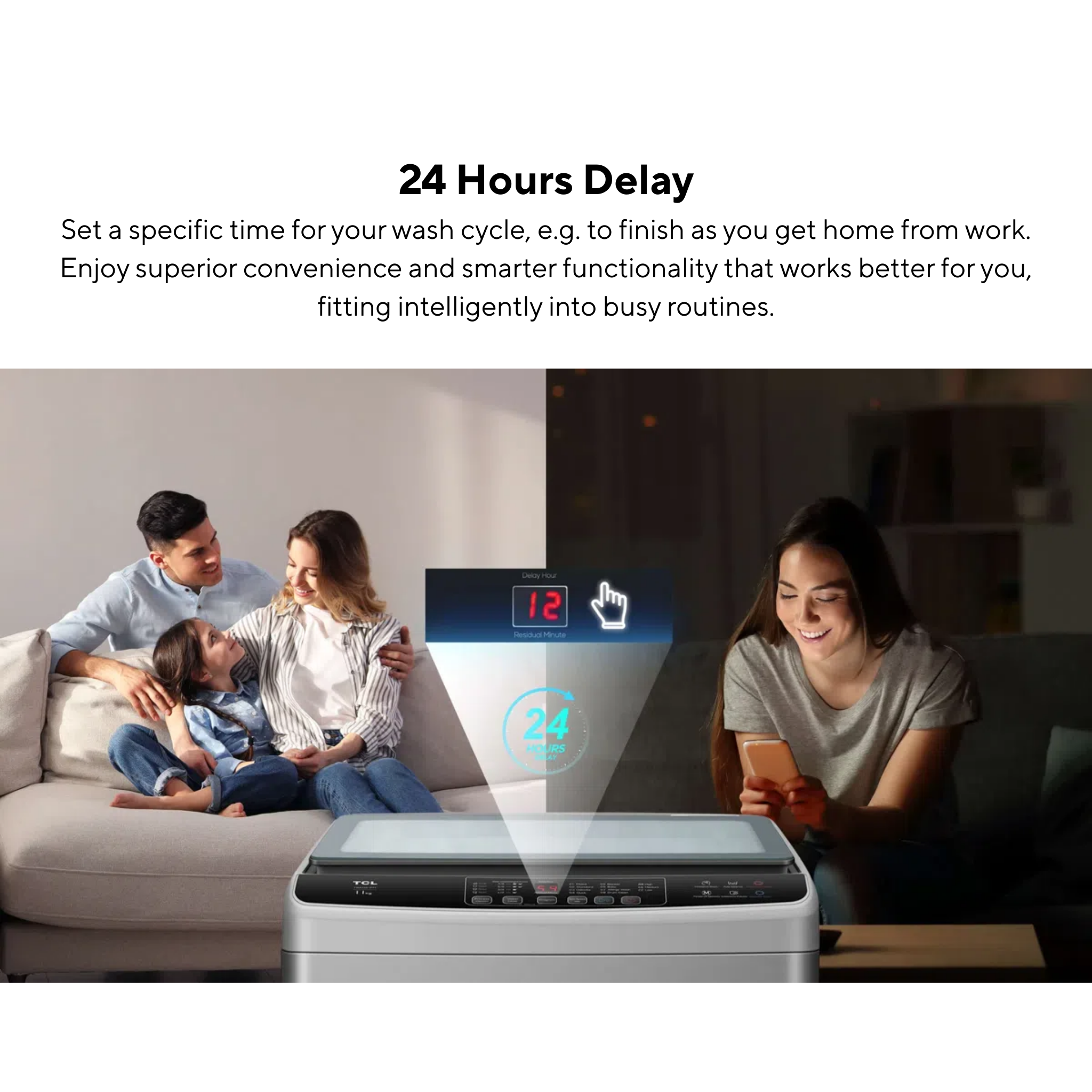 TCL 9kg Top Load Washing Machine (TWA90-F307GM-09)