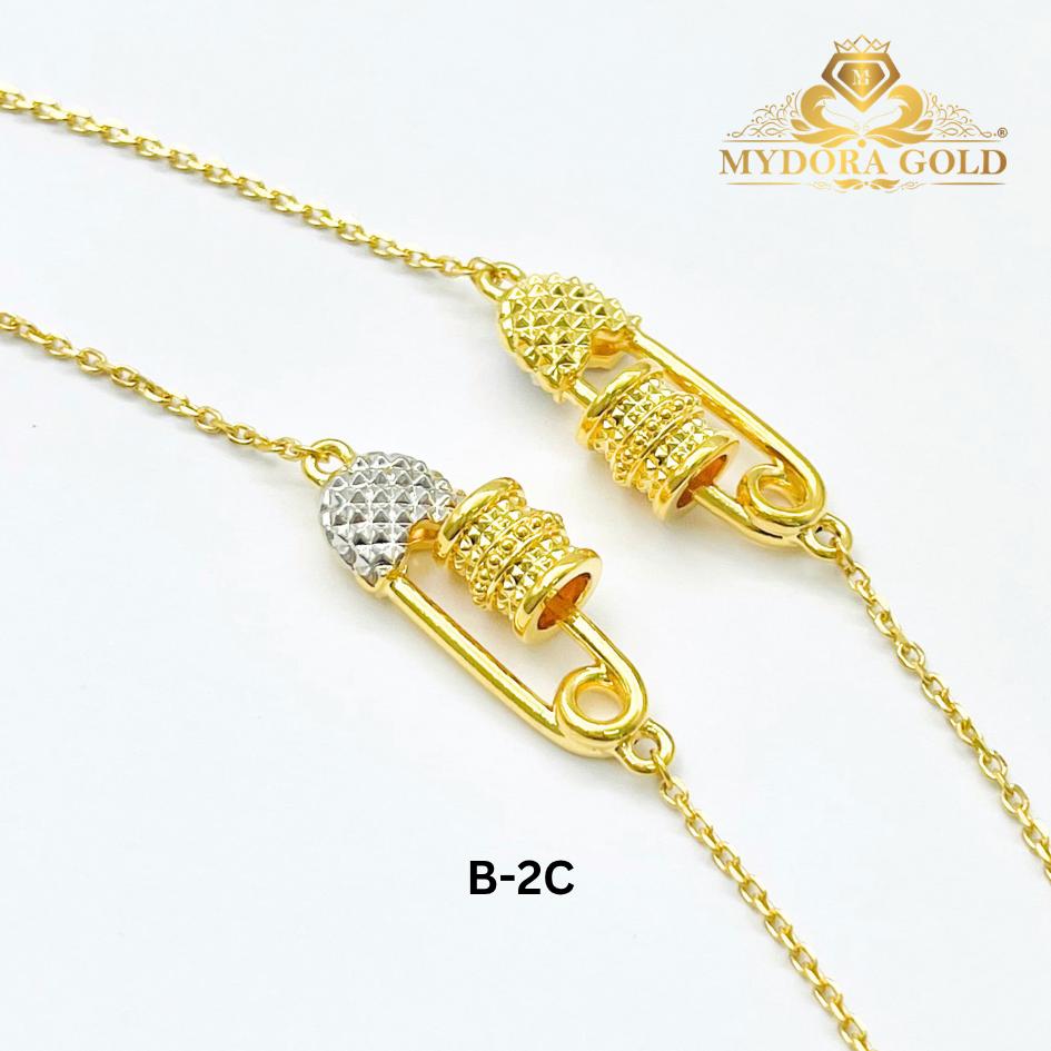 MYDORA Rantai Tangan Tube Bead Safety Pin Series l EMAS 916/22K