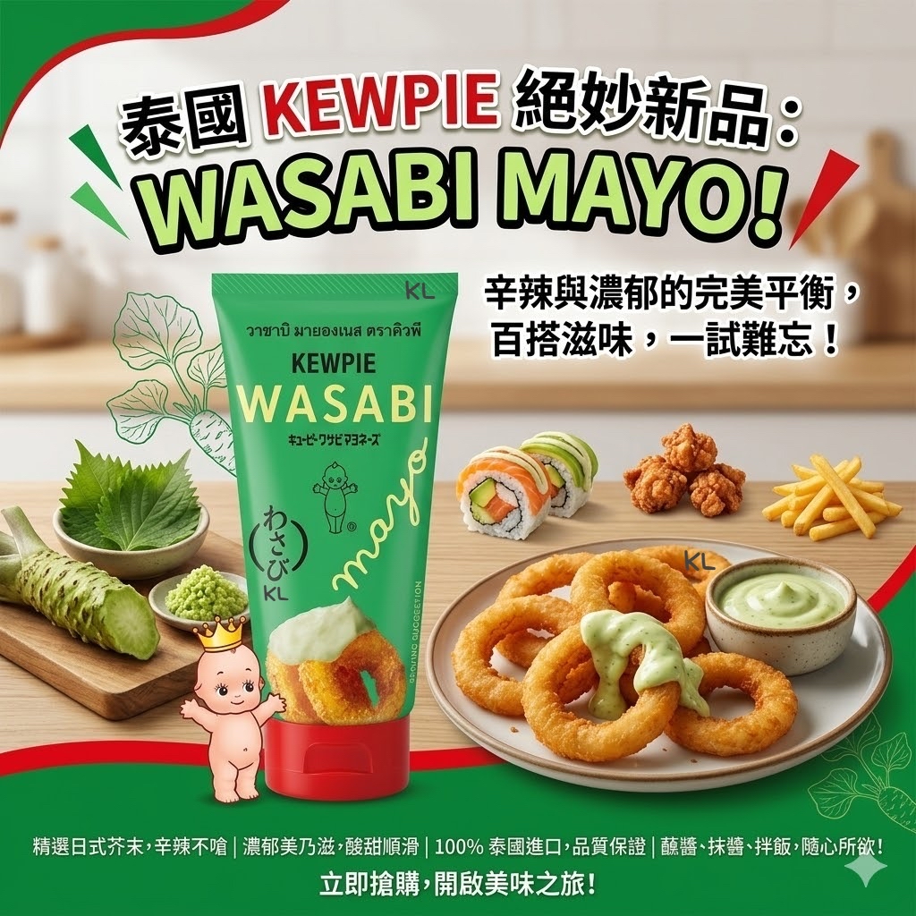 泰國🇹🇭直送@限時預購🔛Kewpie芥末蛋黃醬