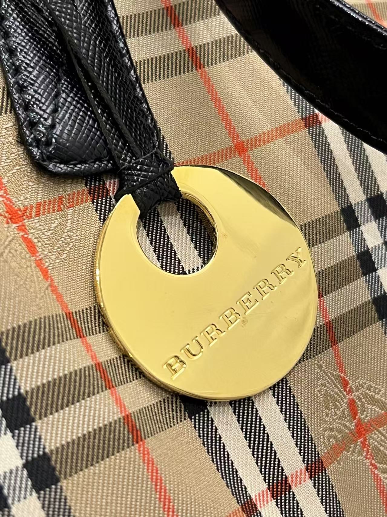 Burberry Vintage Haymarket Check Tote