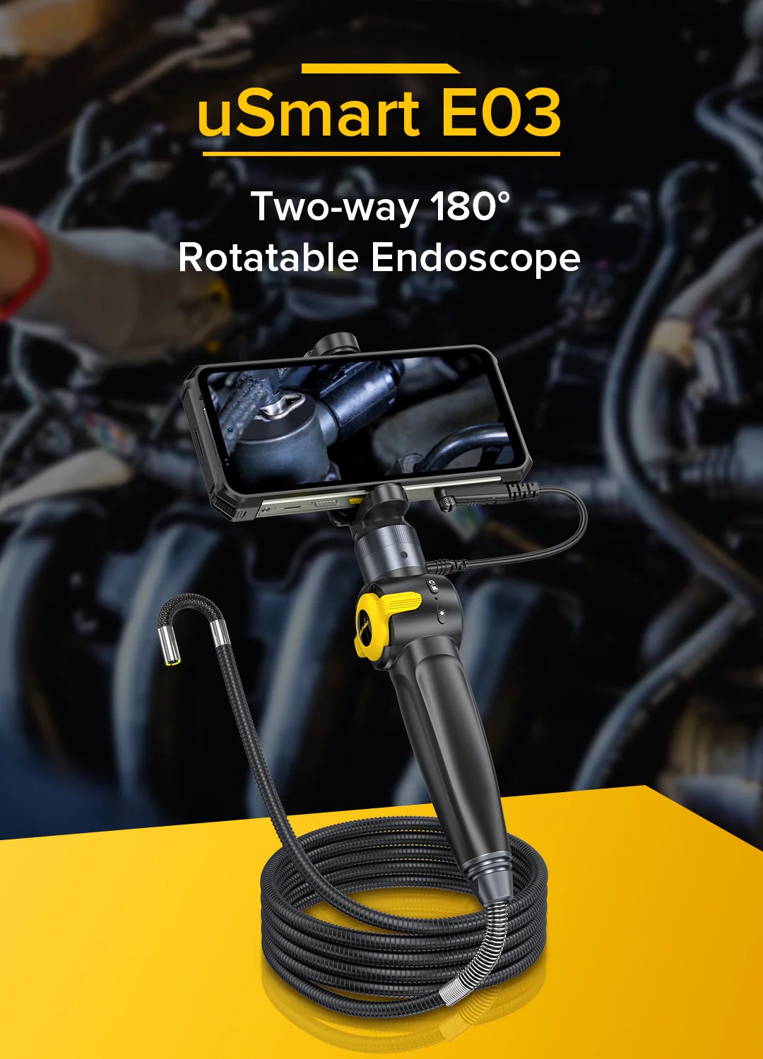 Ulefone uSmart E03 Two-way 180° Rotatable Endoscope 手持式雙向180°旋轉內窺鏡