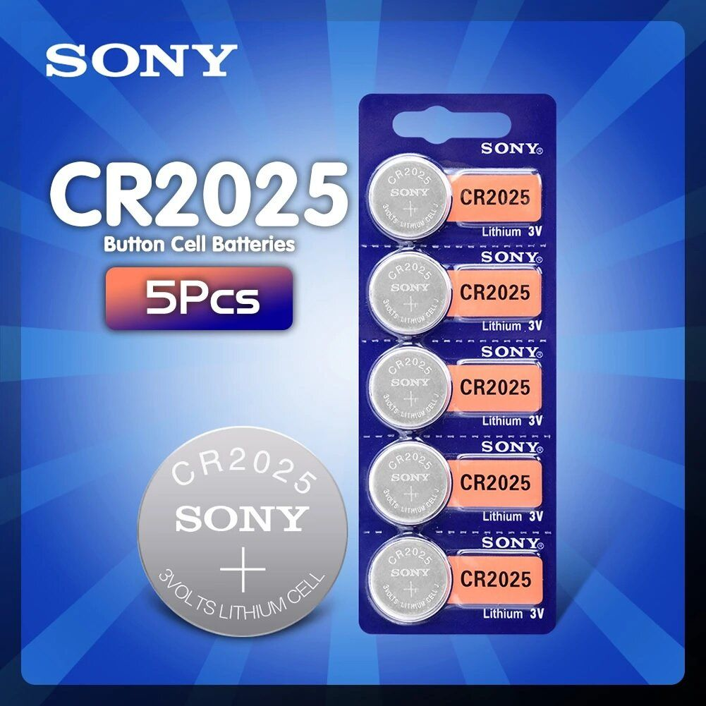 SONY CR2025 鈕扣電池 3V 電餅 電芯 鈕型電池 -  1粒裝 / 5粒裝 SONY CR2025 Button Battery 3V Cylinder Battery - 1-pack / 5-pack