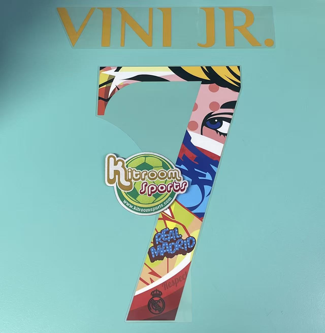 2023-24 Real Madrid Away US Tour Nameset #7 VINI JR.