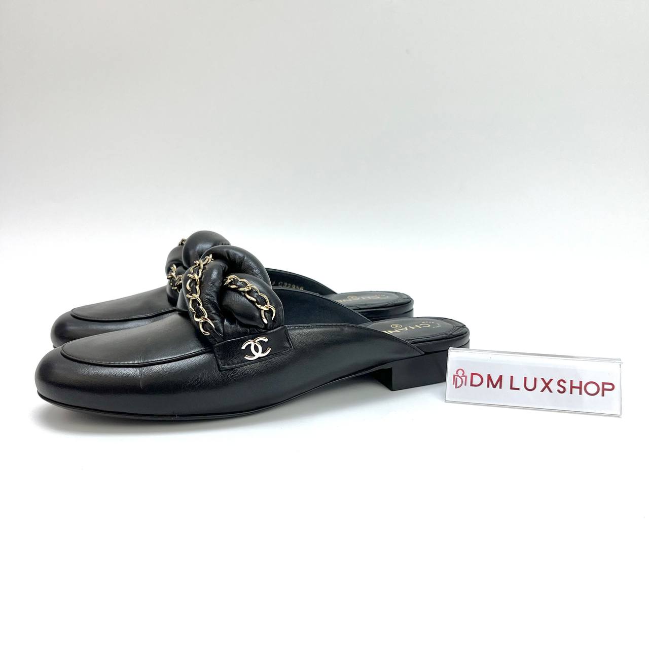 Chanel Braided Chain Mule Sandals