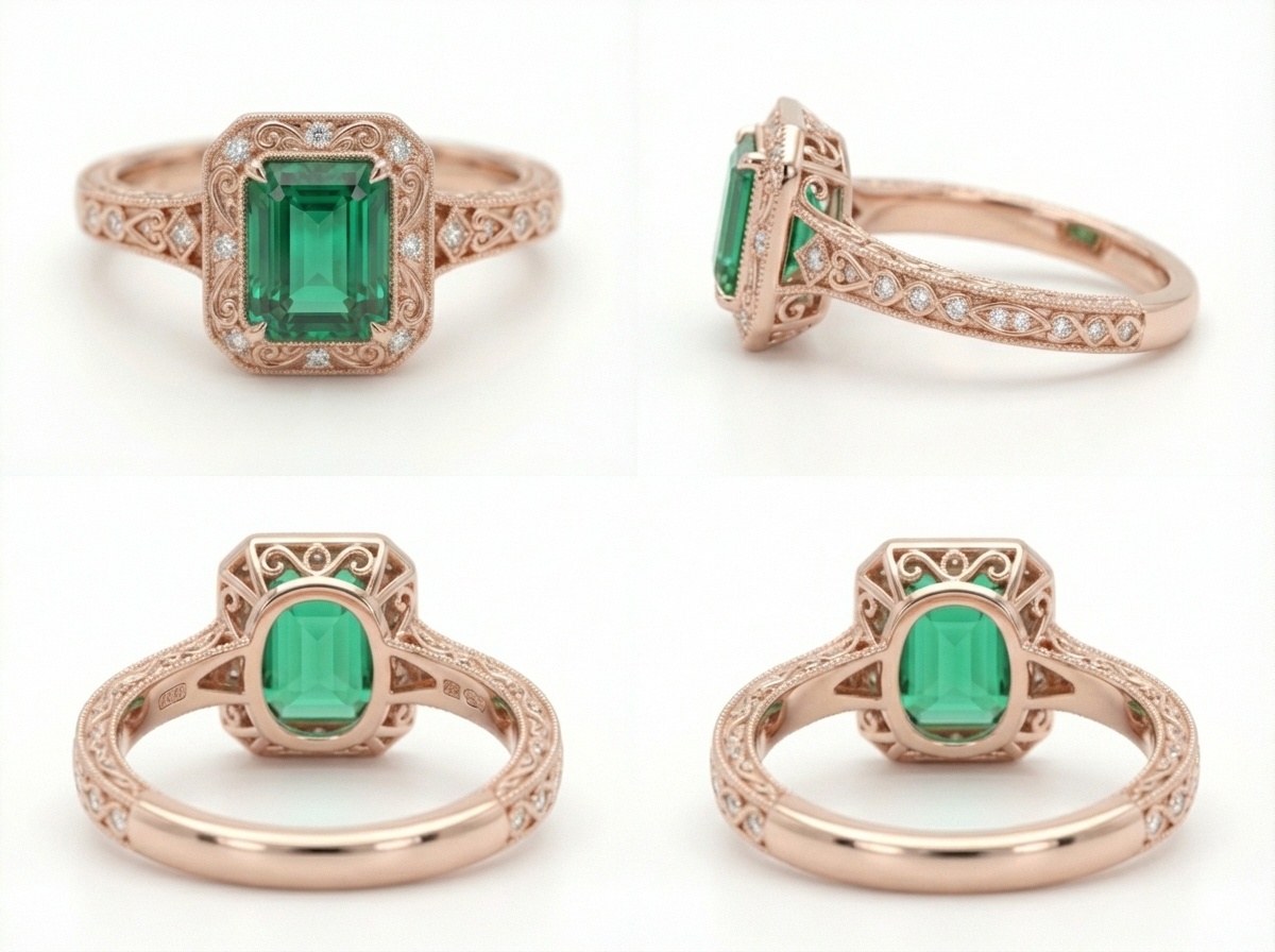 祖母綠18K金戒指