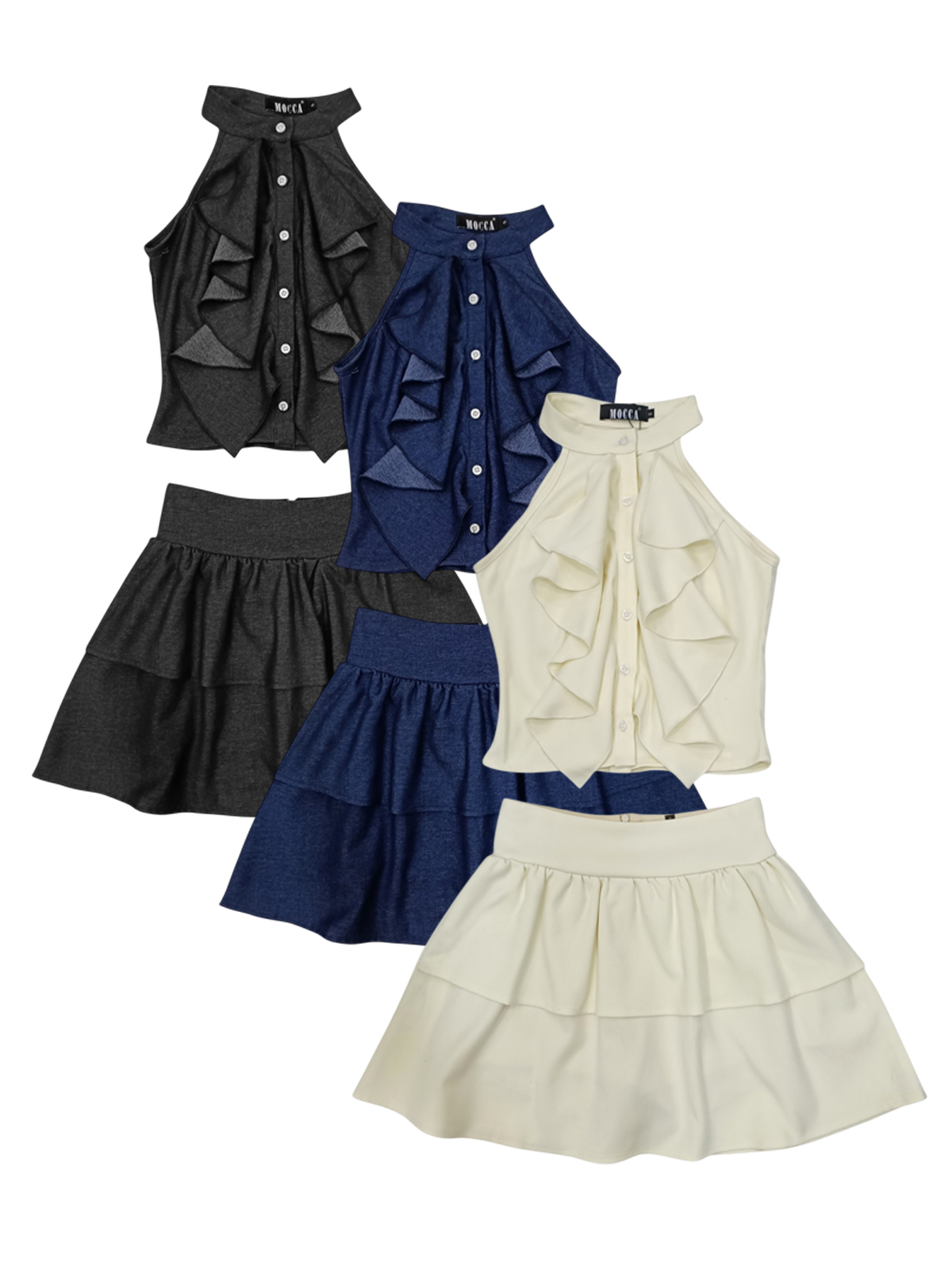 Muse Halter Ruffle Set M222