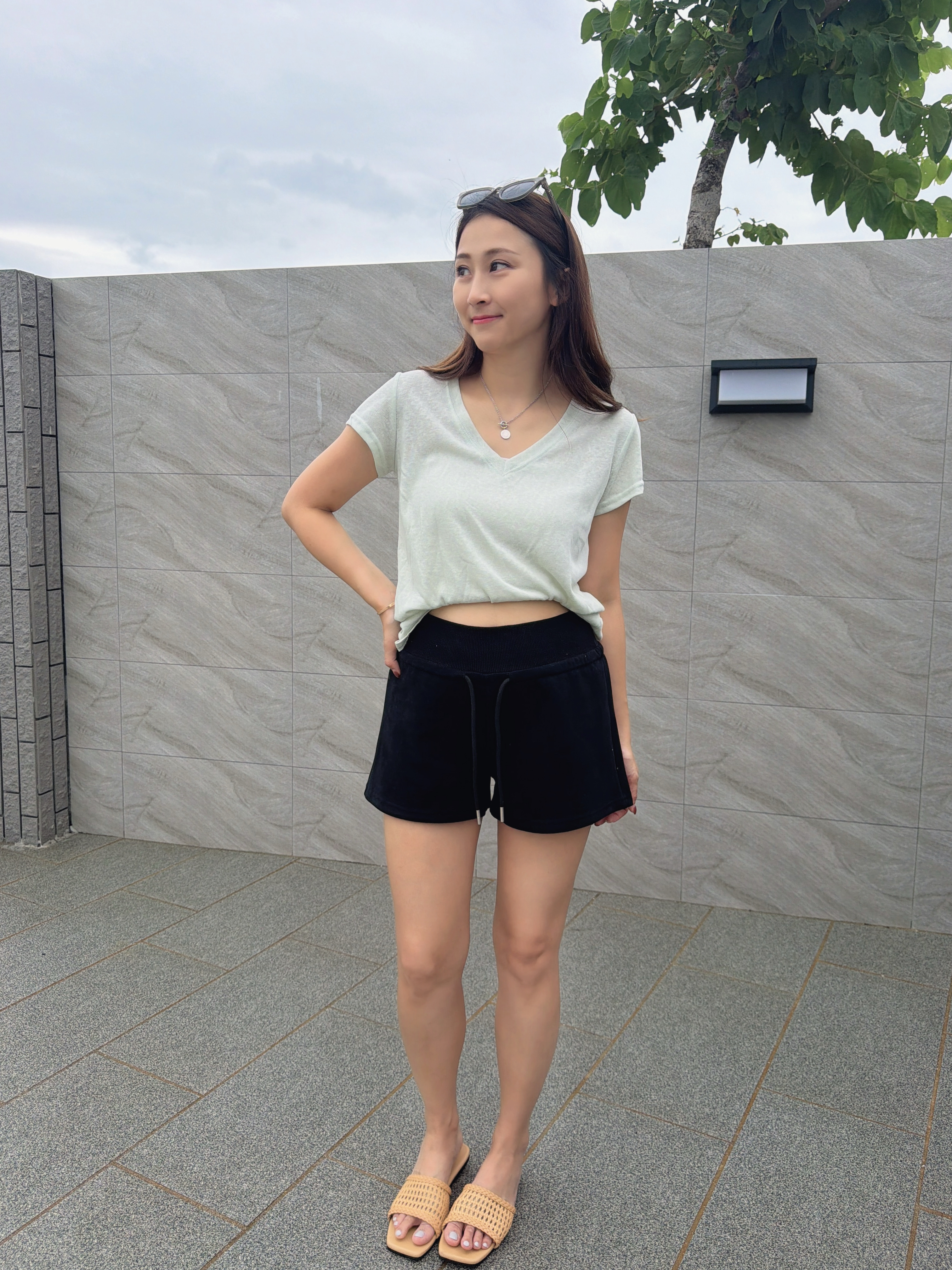 V領素色Tee(5色）