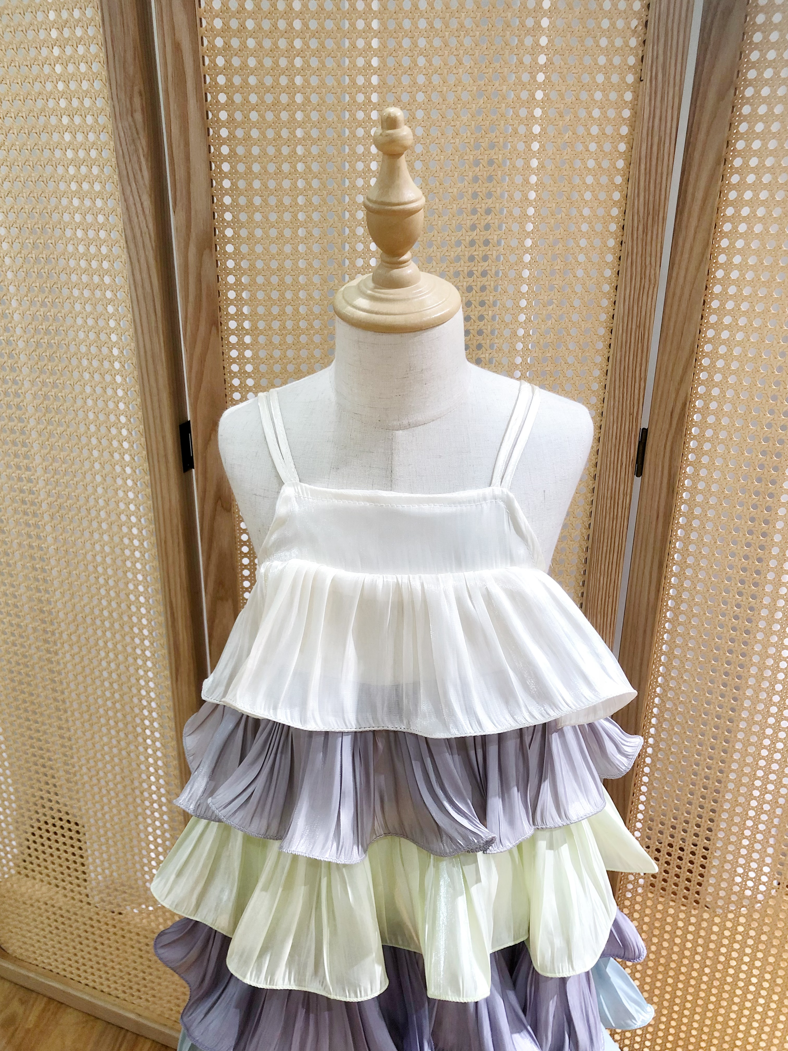 Colorful Tiered Ruffle Dress 