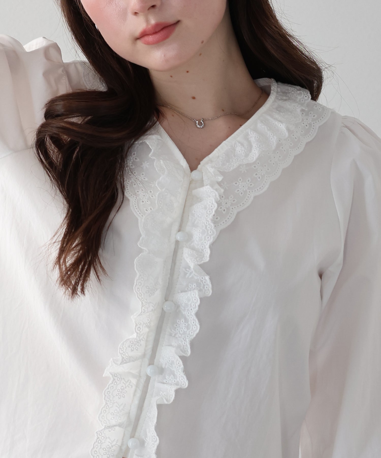 <JP> Spring Ruffles Lace Blouse* 3色入 <預購>
