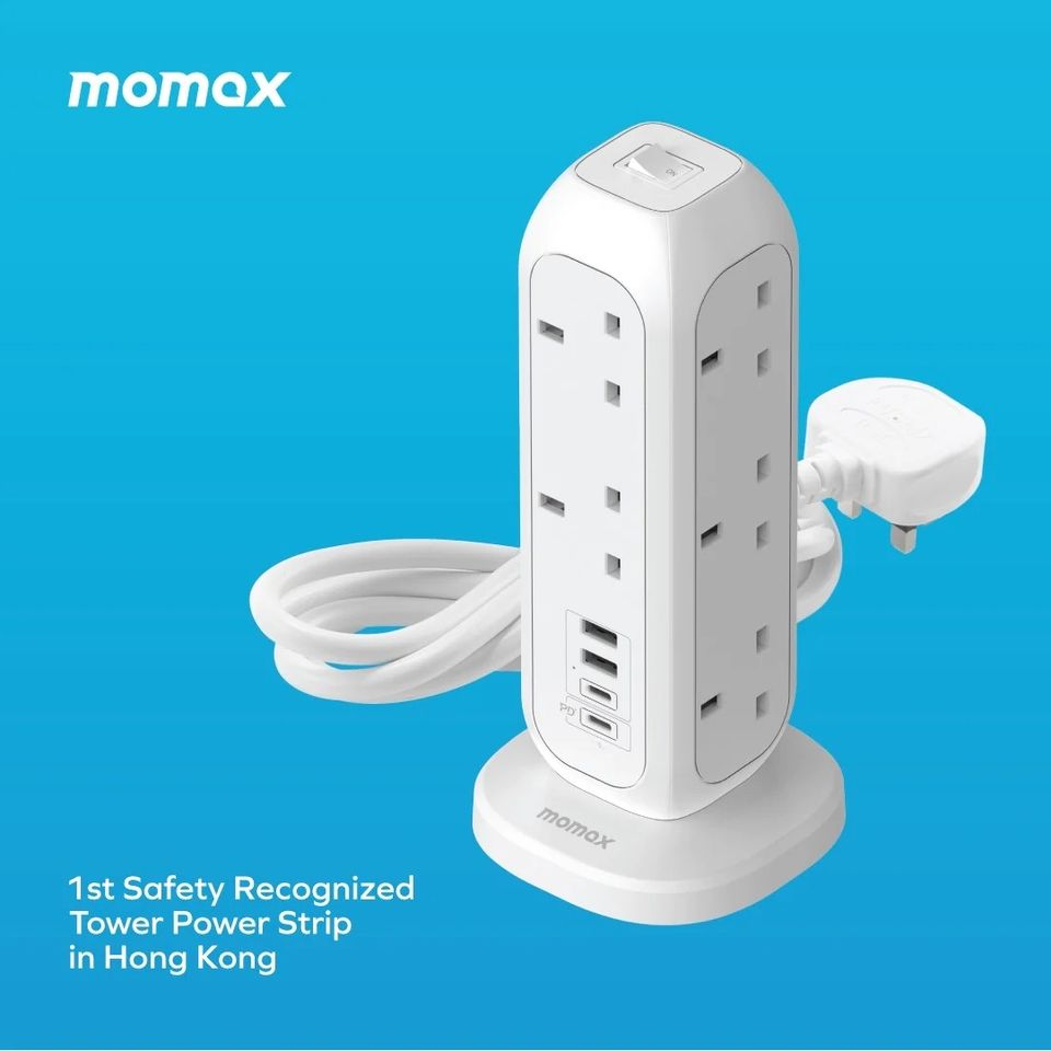 Momax OnePlug PD20W 2A2C 11位拖板 US11