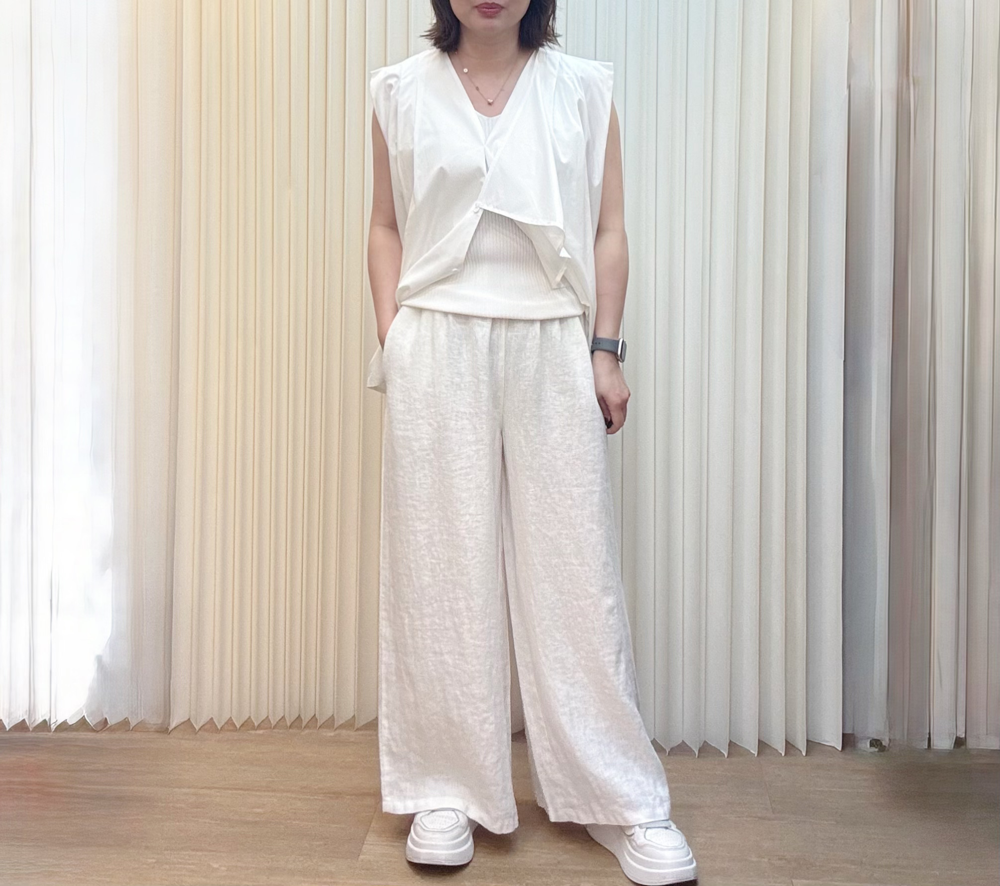 韓國棉麻褲 M439 03Lai07250