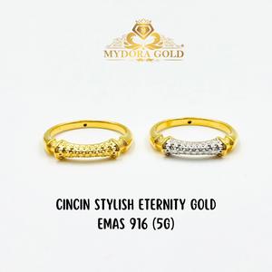 MYDORA Cincin Stylish Eternity Gold (5G) l EMAS 916/22K