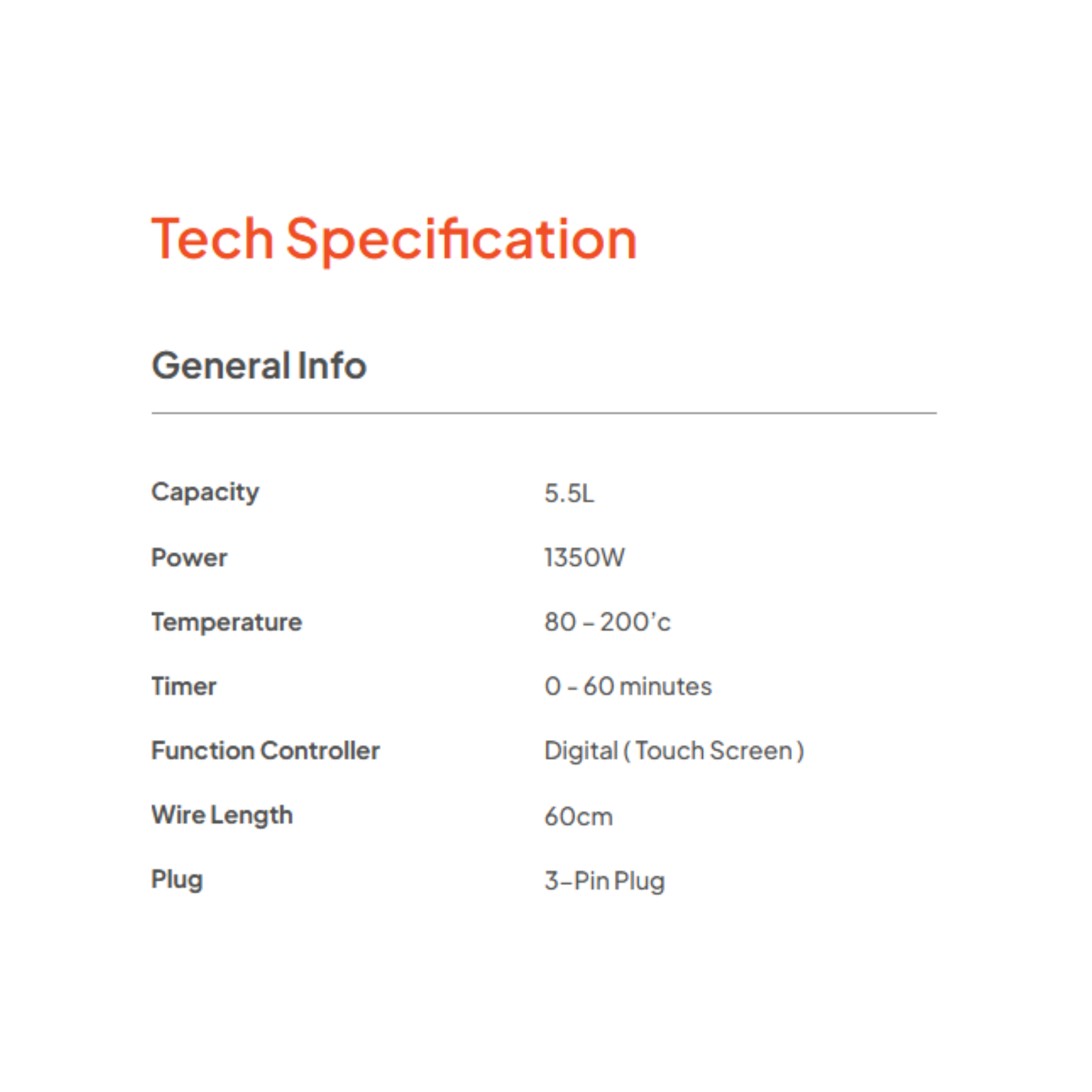 Russell Taylors 5.5L 3D Visionary Digital Air Fryer (Z5i)