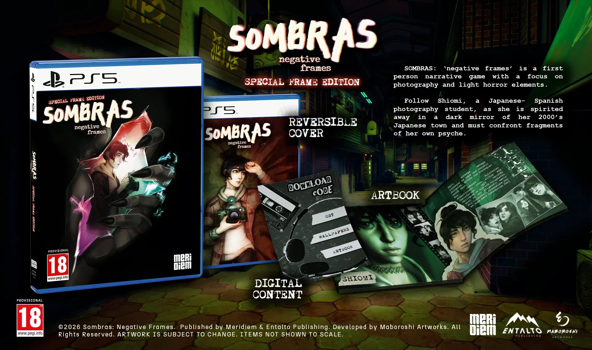 【預售 3/12】PS5 暗影：負片底片 特裝版 SOMBRAS: Negative Frames - Special Frame Edition 英/日文  (英文封面) PO1199