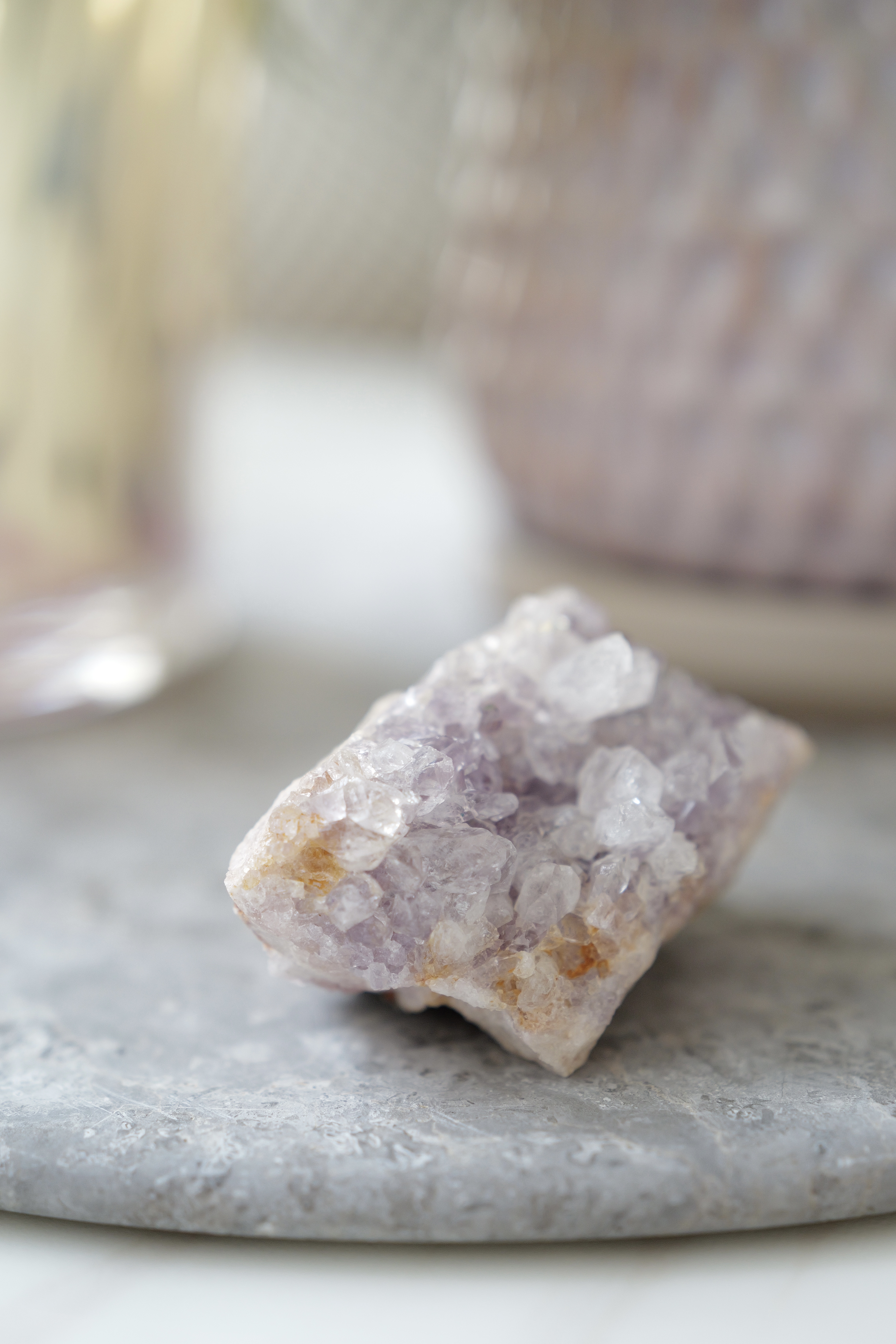  ༒6cm Pink Amethyst Geode༒ PA.7051H3m-RA22*3MF