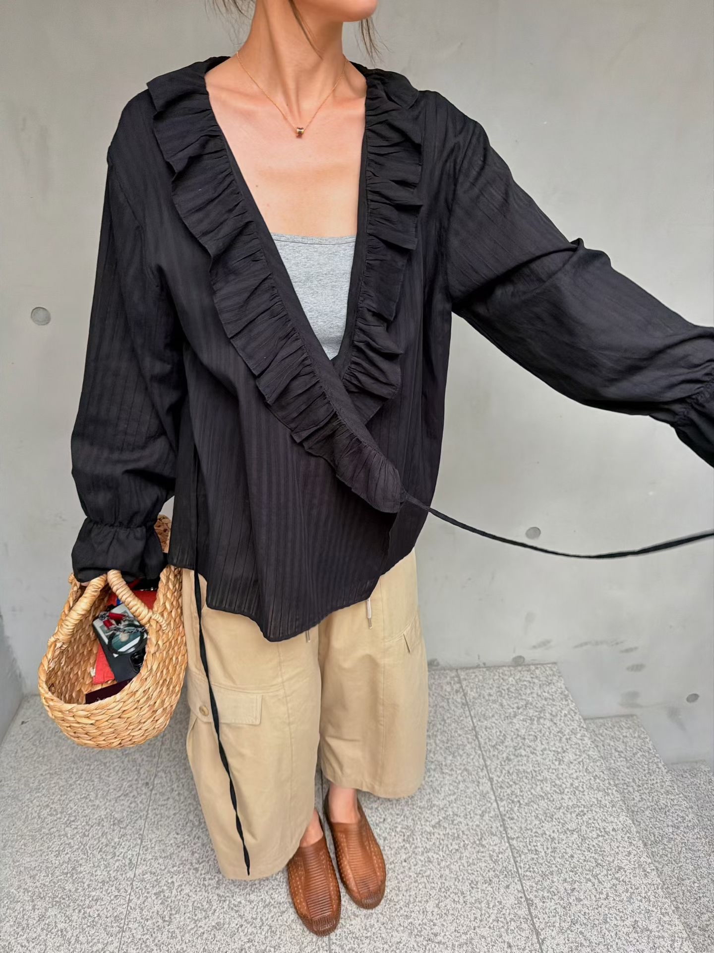 🇰🇷東大門女裝 | raffles shirt Black
