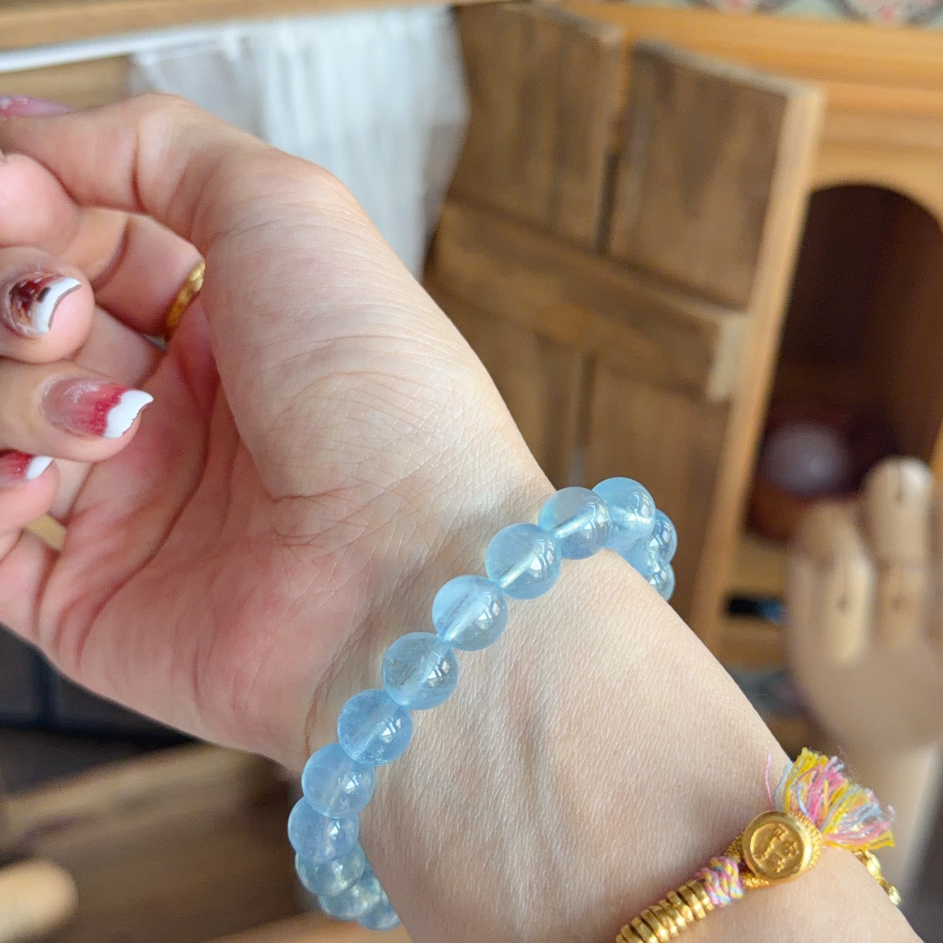 8.8mm冰種海藍寶手串