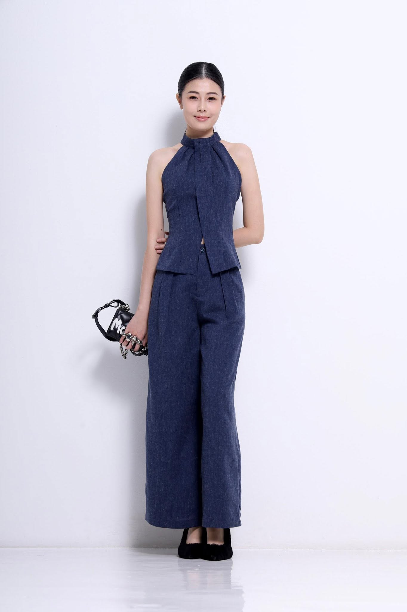 CB2713 LINEN BLEND CUT IN FIT TOP