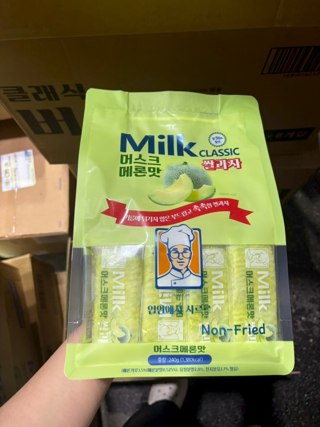 韓國 Milk Classic 哈密瓜口味夾心餅乾