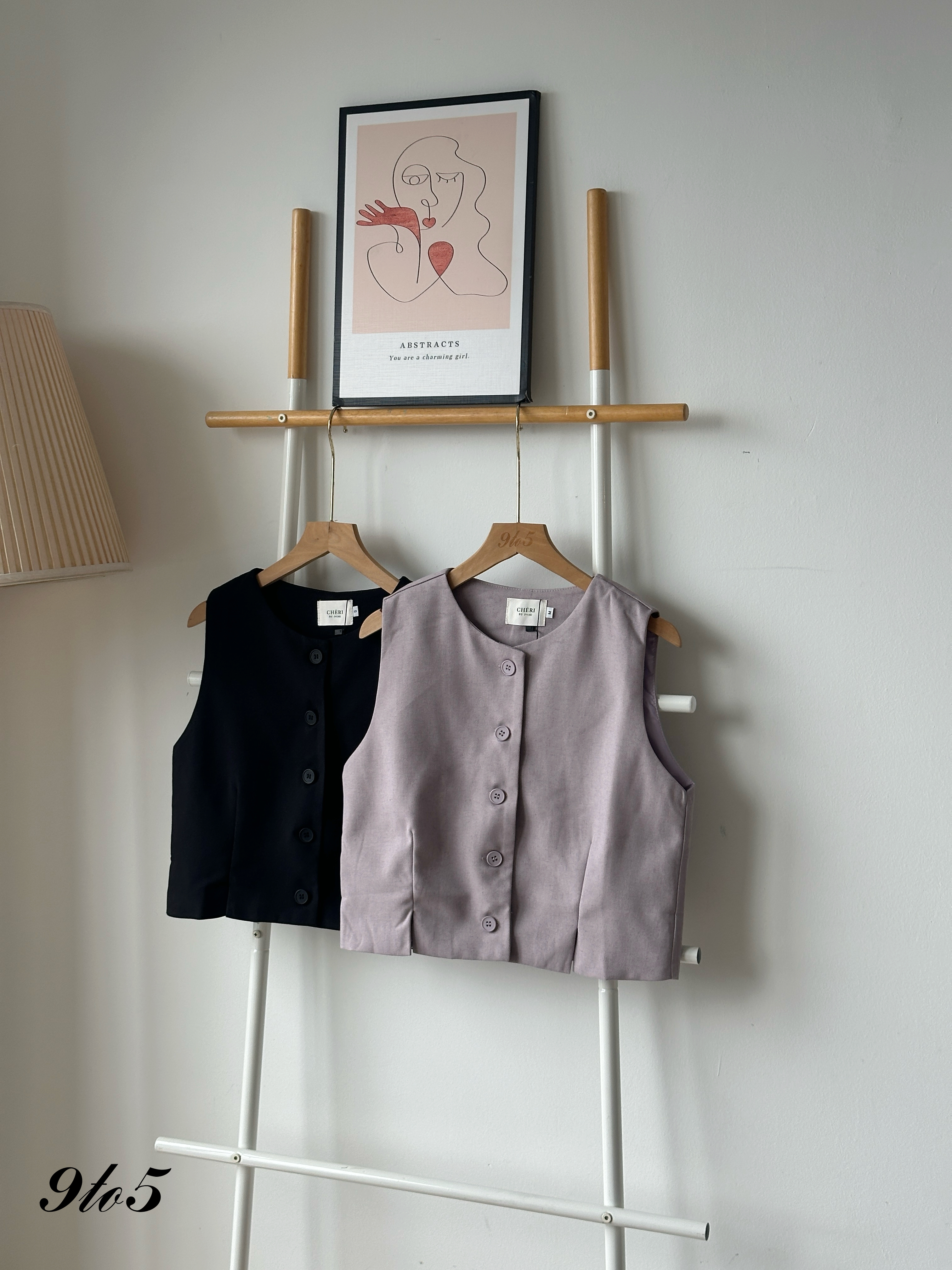 T4109 Sleeveless Crop Top/Vest - Black & Purple