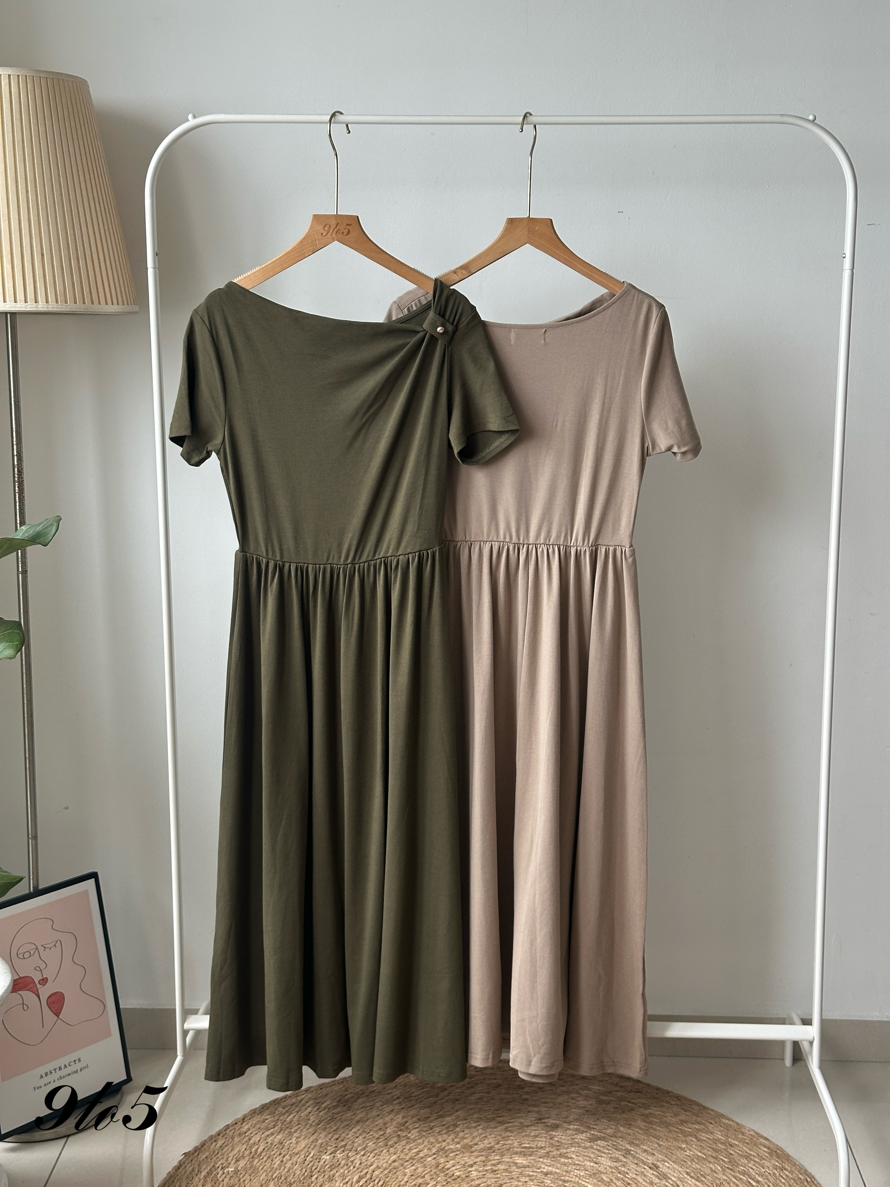 D2341 One-Shoulder Dress - 4 Colors 