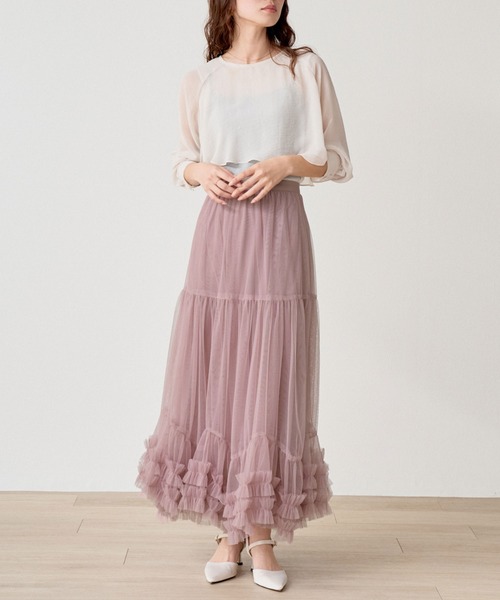 <JP> 超限量！薄紗 Ruffles 蓬蓬裙* 4色入 <預購>