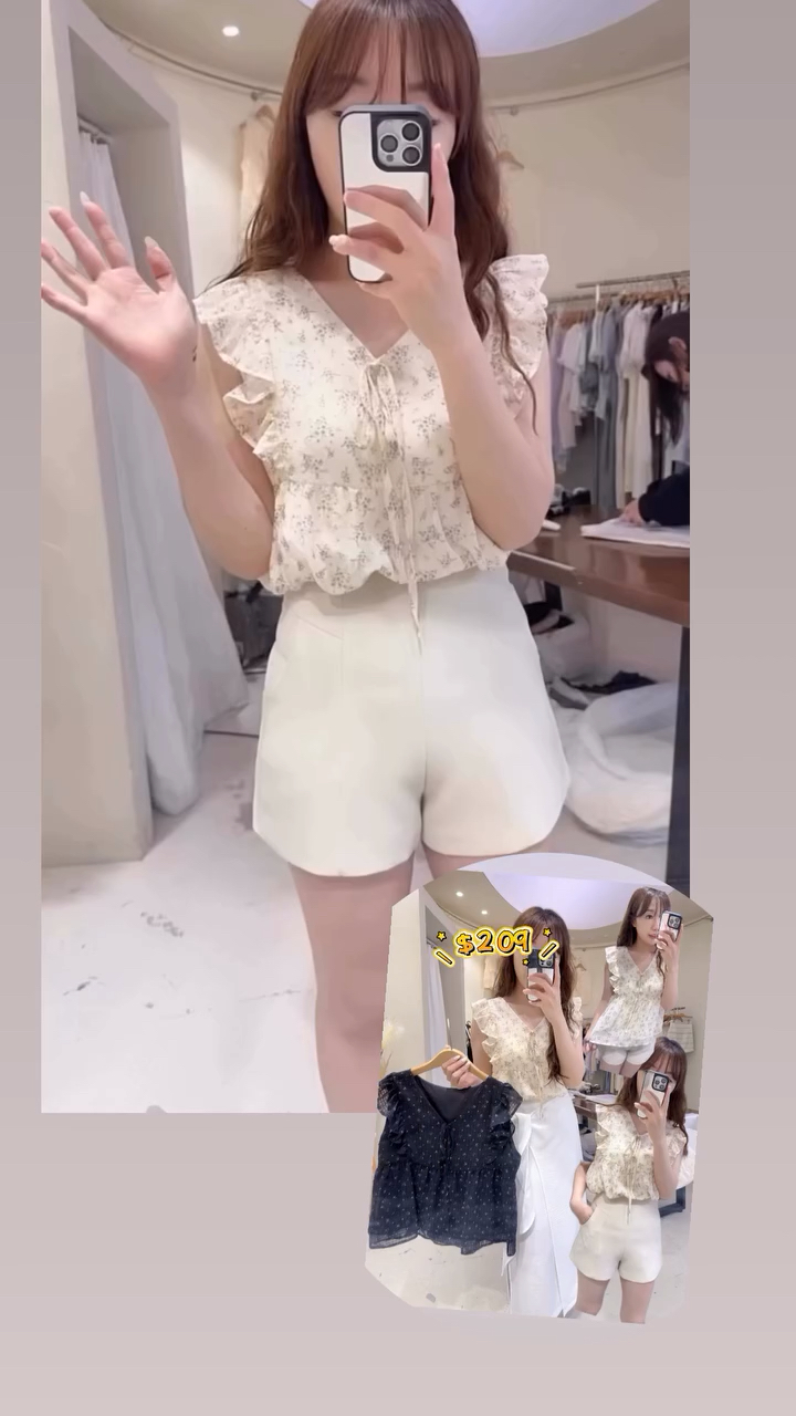 熱賣版高質花top Free size