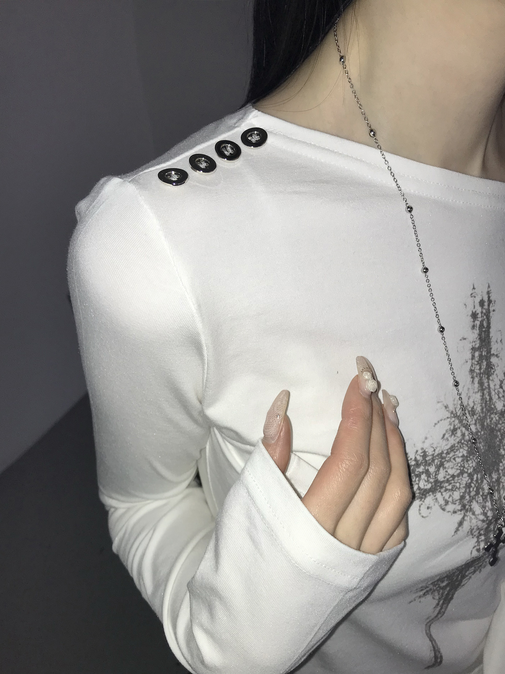 Asymmetric Gothic Cross Long Sleeve