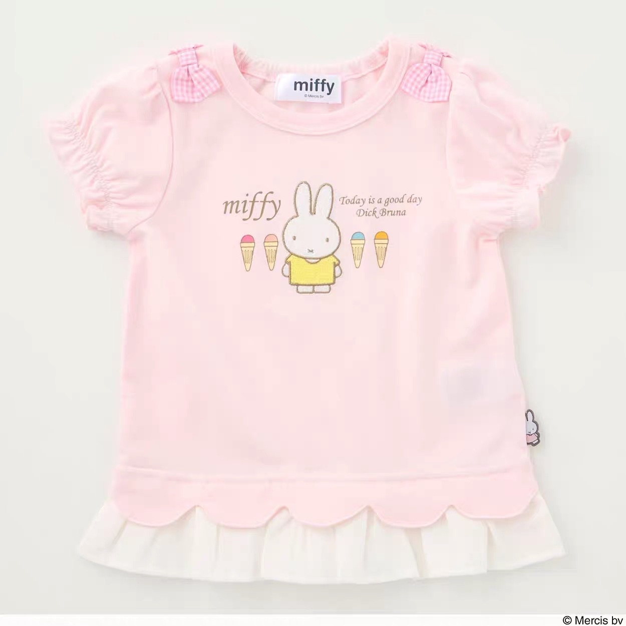 日本Miffy 蝴蝶結袖Tee