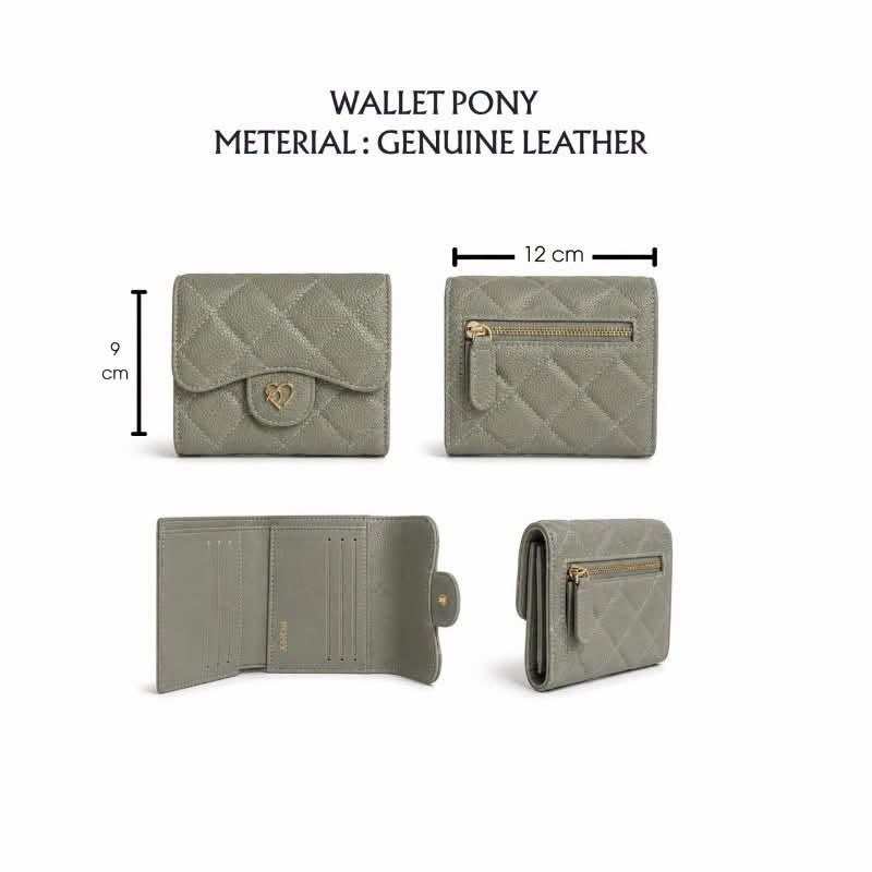 泰國PonyPony🌼 荔枝牛皮三折短夾