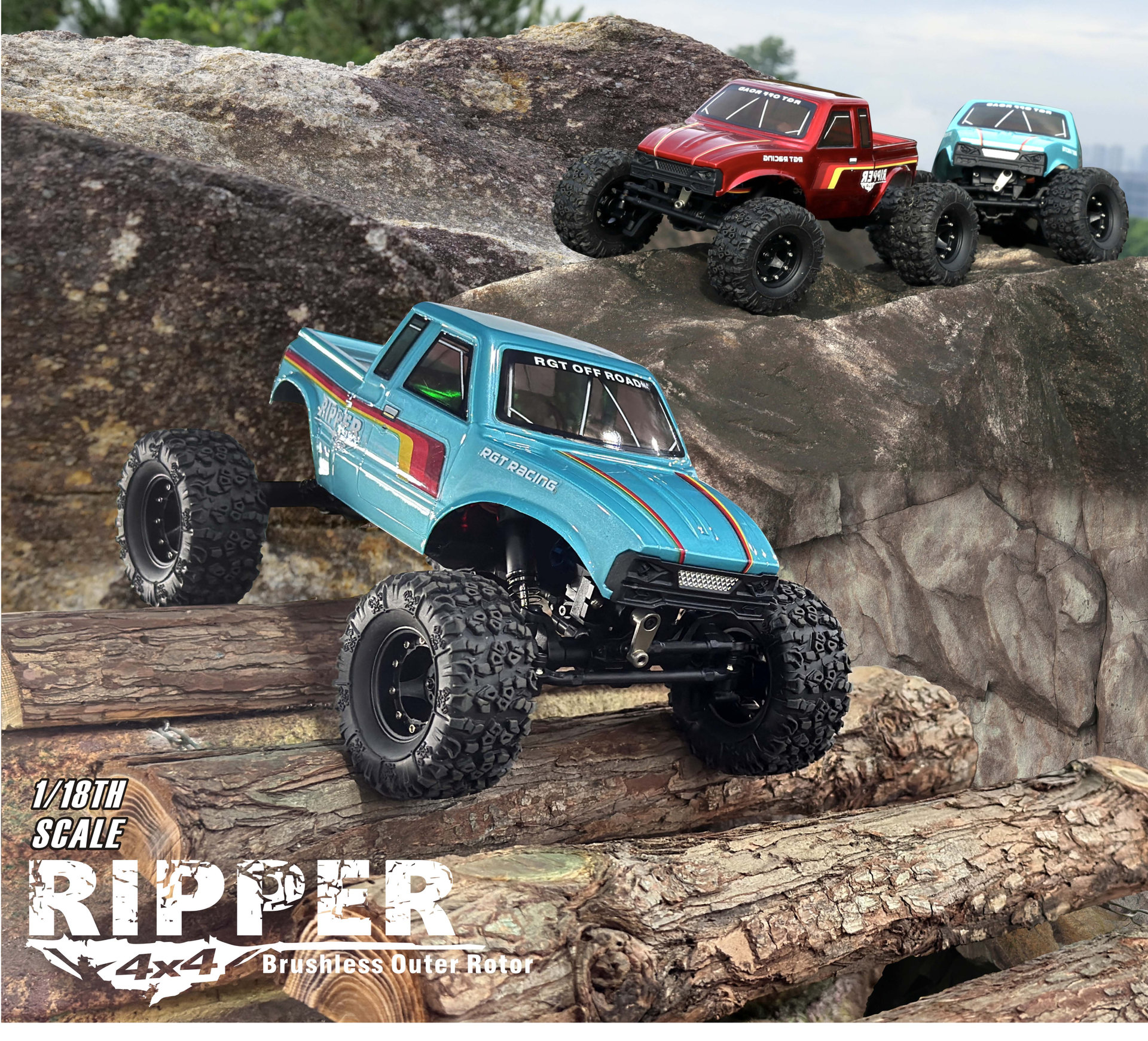 全新 瑞泰 RGT 1:18 18800 RIPPER 撕裂者迷你攀爬車 | 無刷馬達及電變 | 2段變速波箱 | 4輪驅動 | 2.4Ghz遙控器
