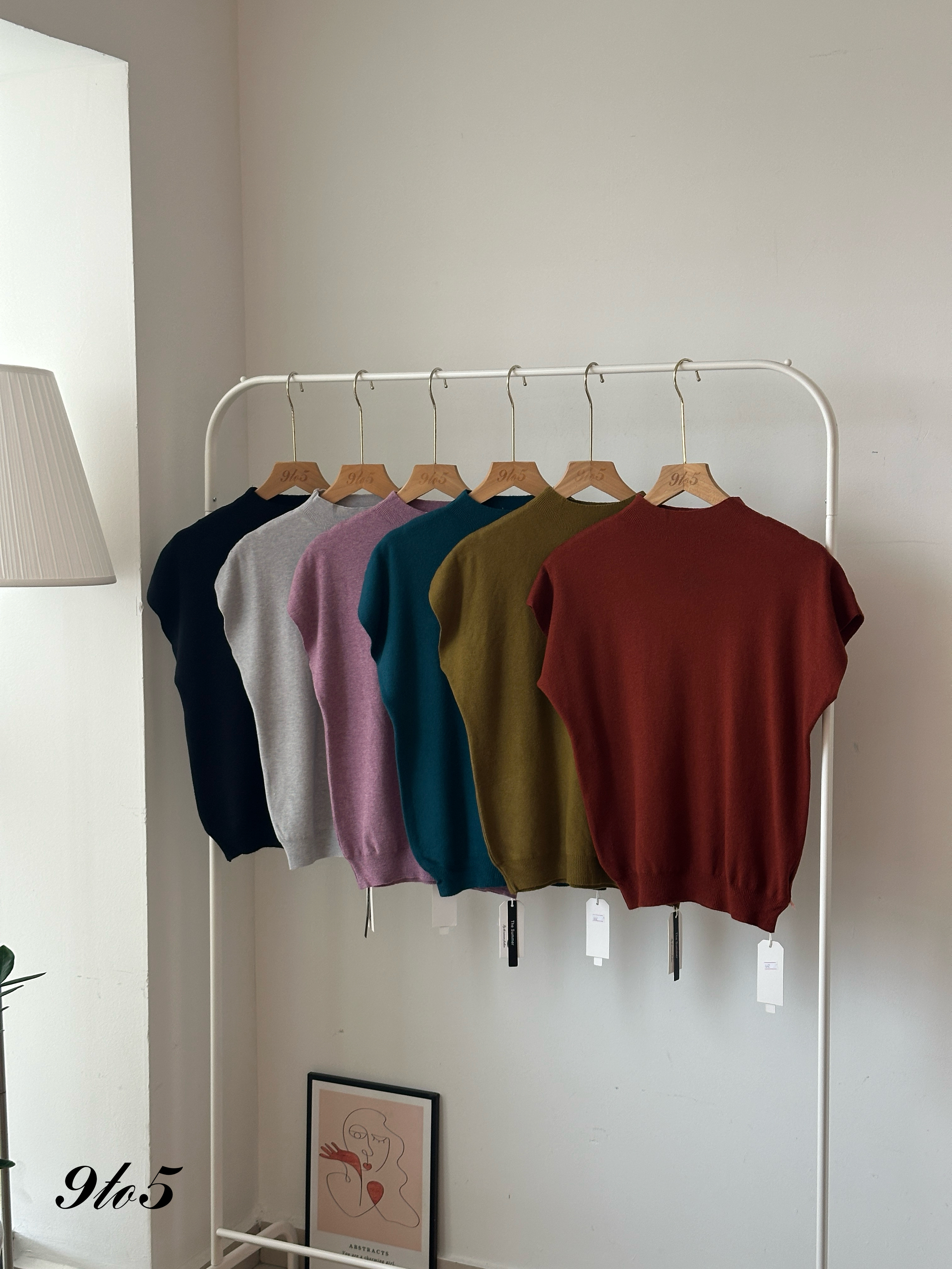 T4139 Mock Neck Knit Top - 6 Colors 