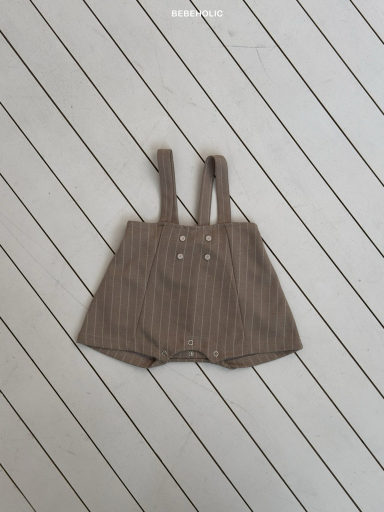 🌸預訂 韓國直送🌸🇰🇷BEBEHOLIC三色縫線條紋吊帶連身褲