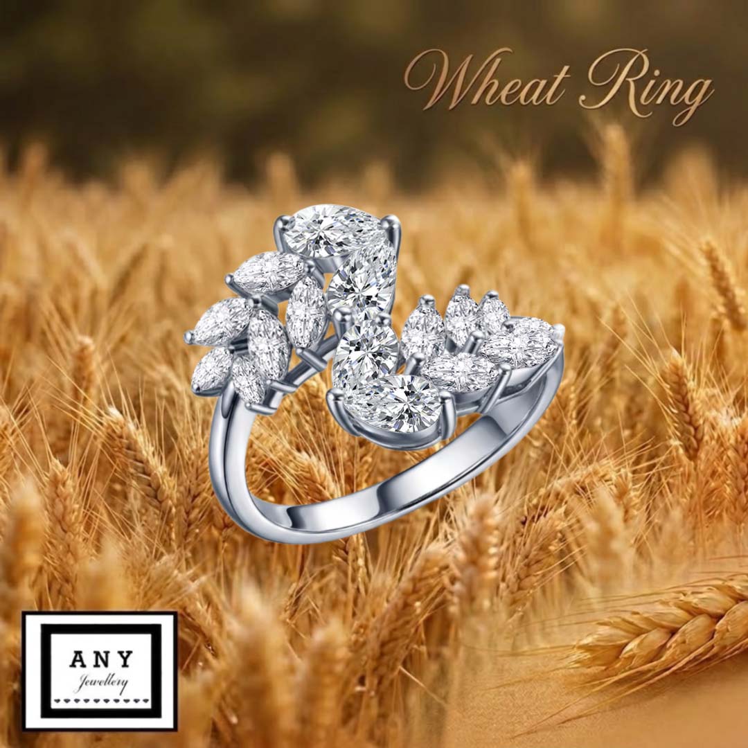 R7055 Wheat Ring 莫桑石