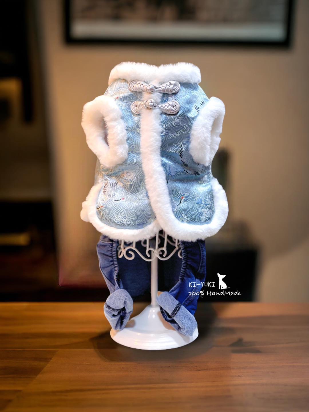 原創設計手作 寵物新春唐裝背心，歡迎訂製