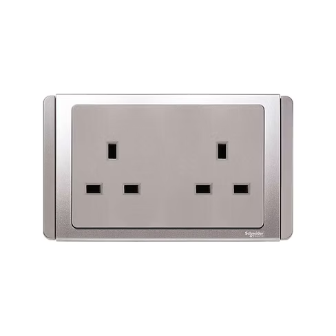 施耐德 NEO 銀灰 13A孖蘇 插座