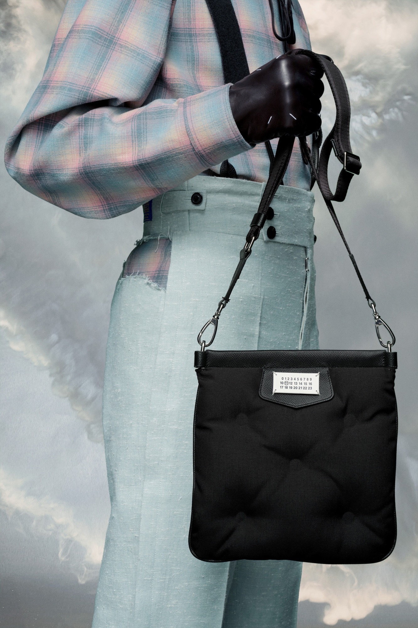 Maison Margiela 男女同款 Glam Slam 絎縫單肩包均碼碼24cm*5cm*25cm 