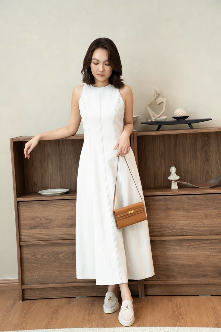 SS-Y686 IN-HOUSE STREAMLINED SILHOUETTE DRESS