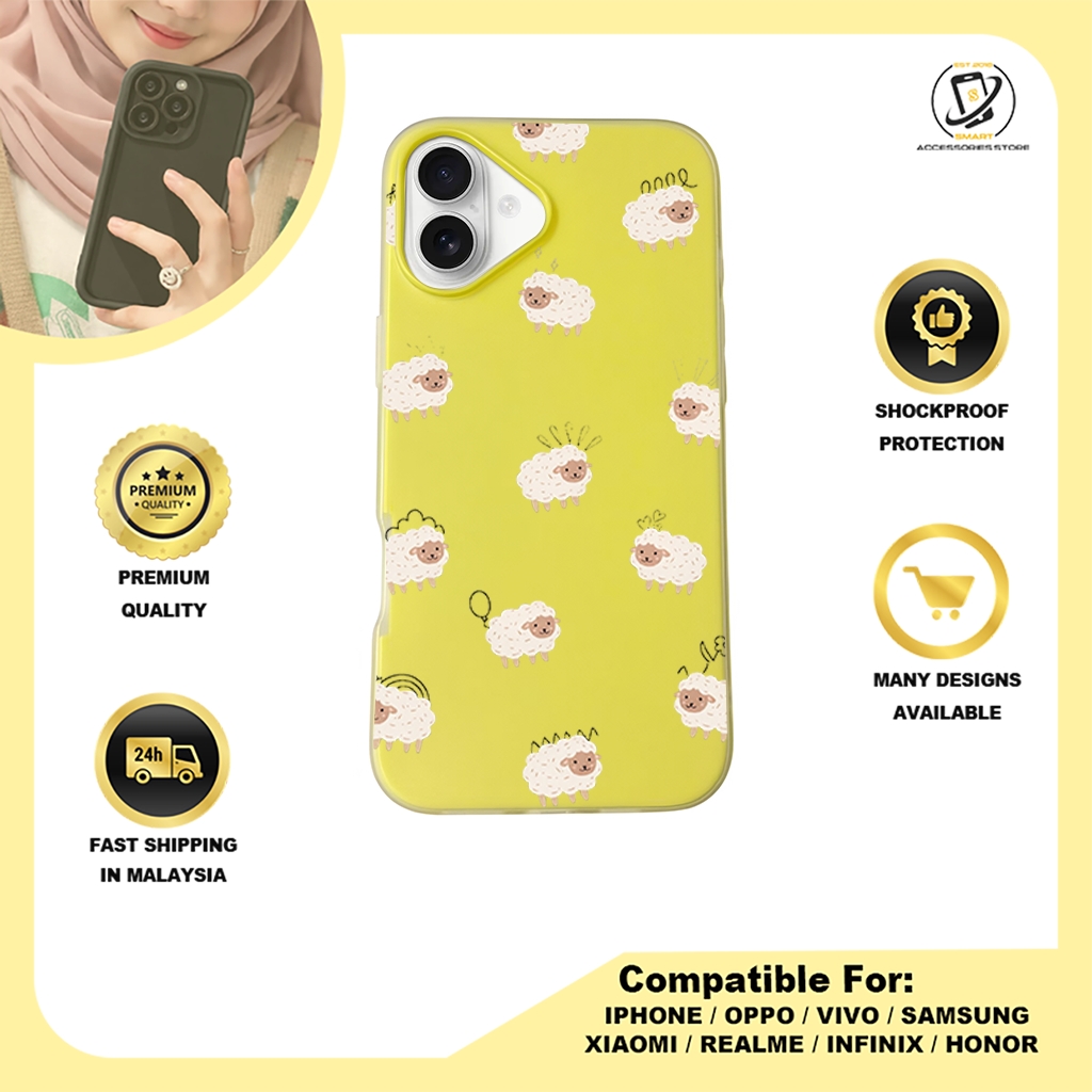 JELLY CASE PHONE FOR IPHONE - DESIGN SHEEP A