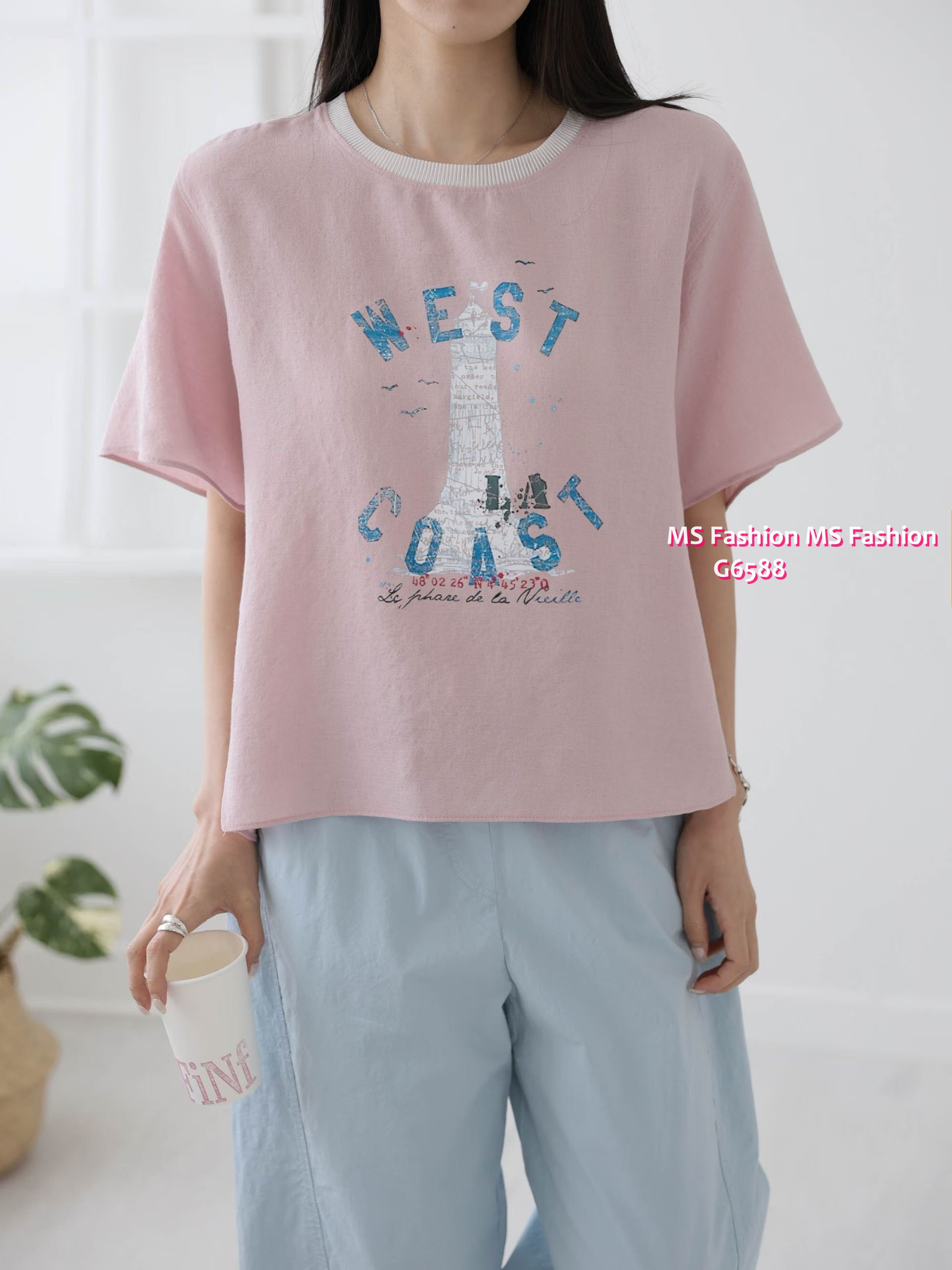 G6588 靚print top