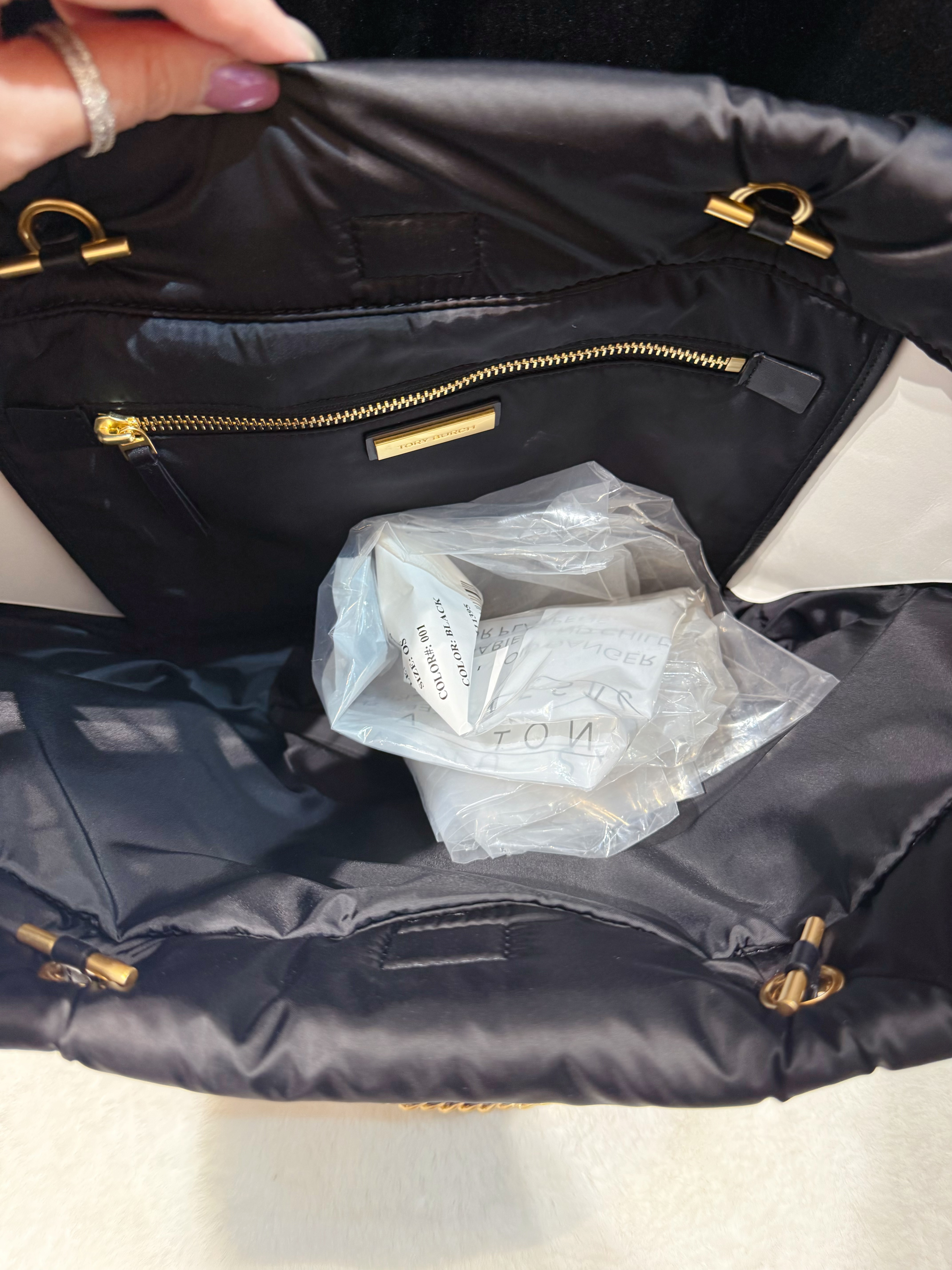 Tory burch Ella puffy tote blk